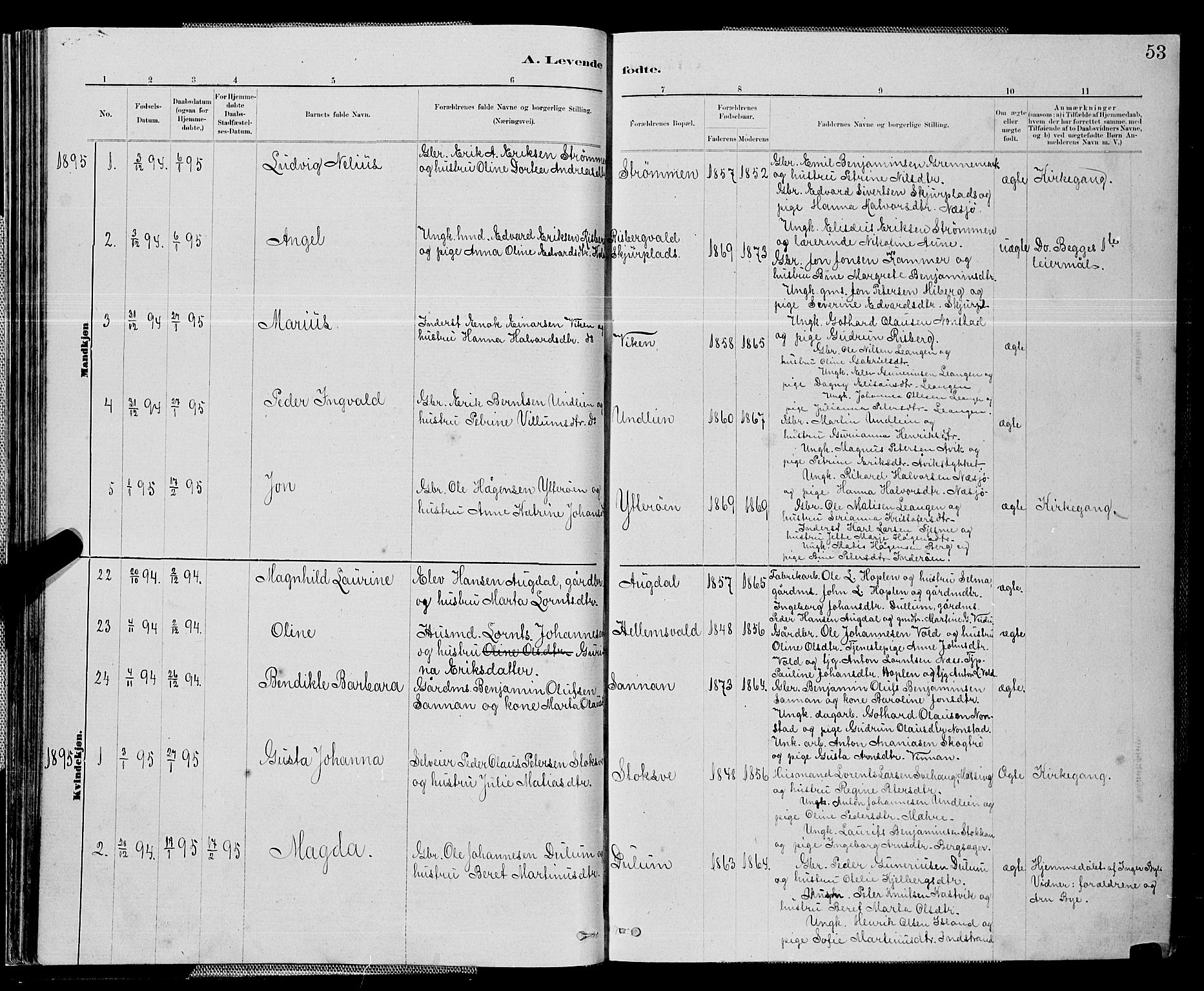 Ministerialprotokoller, klokkerbøker og fødselsregistre - Nord-Trøndelag, SAT/A-1458/714/L0134: Parish register (copy) no. 714C03, 1878-1898, p. 53
