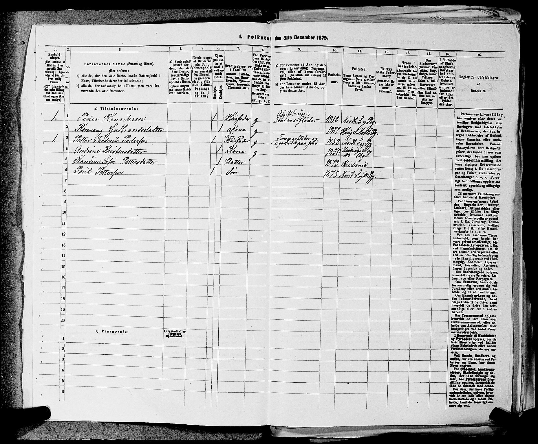 SAKO, 1875 census for 0613L Norderhov/Norderhov, Haug og Lunder, 1875, p. 392