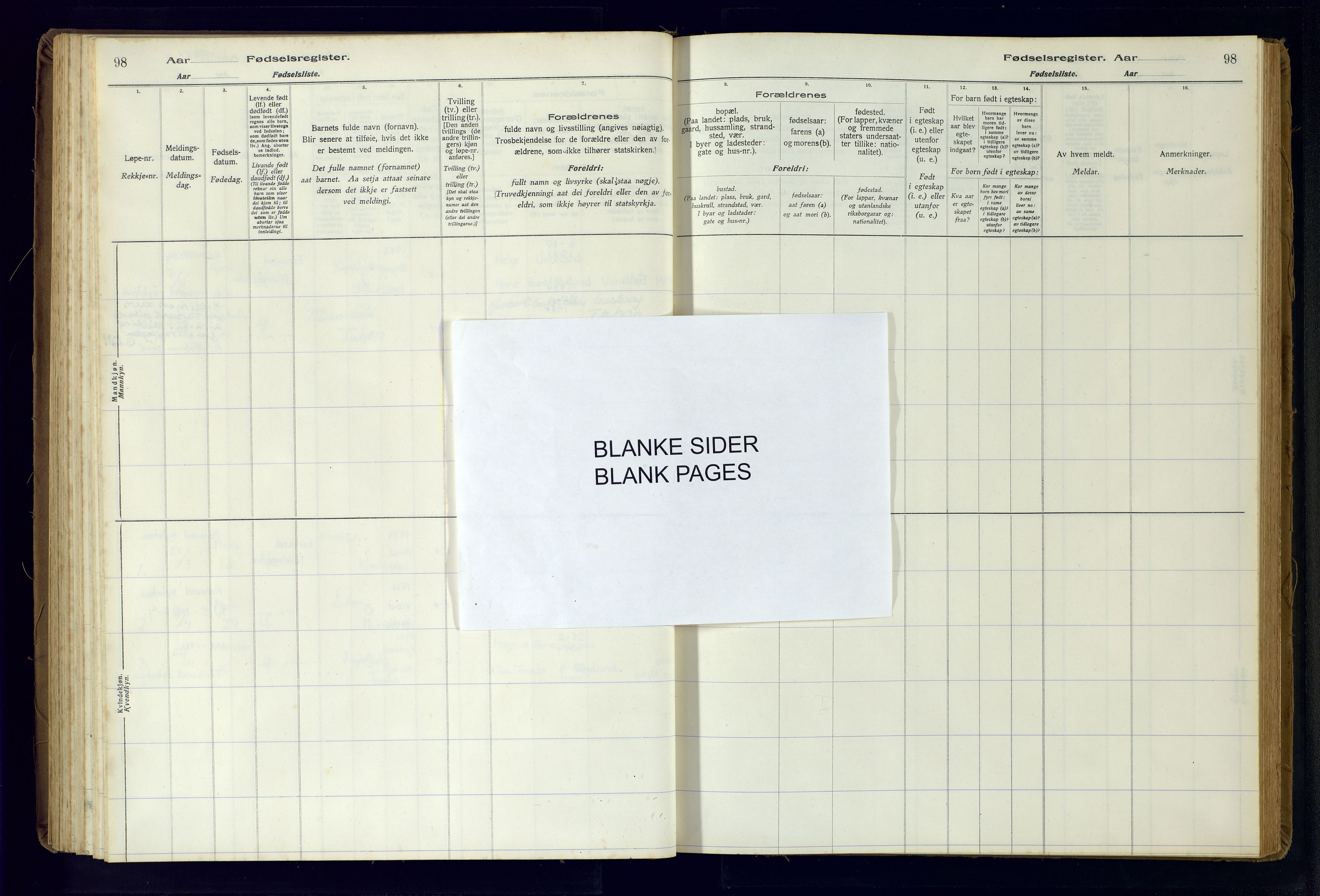 Herad sokneprestkontor, AV/SAK-1111-0018/J/Ja/L0001: Birth register no. A-VI-12, 1916-1981