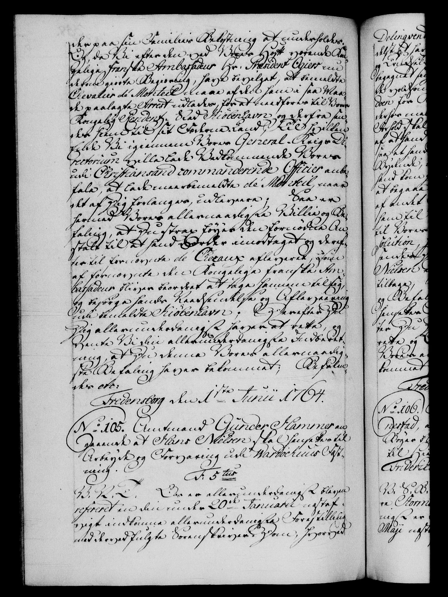 Danske Kanselli 1572-1799, RA/EA-3023/F/Fc/Fca/Fcab/L0037: Norske tegnelser, 1762-1766, p. 358b
