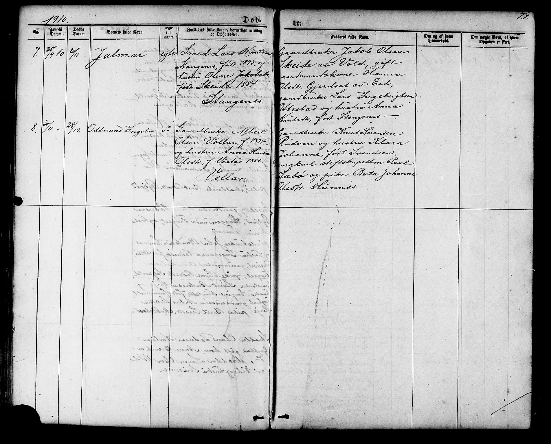 Ministerialprotokoller, klokkerbøker og fødselsregistre - Møre og Romsdal, SAT/A-1454/548/L0614: Parish register (copy) no. 548C02, 1867-1917, p. 79