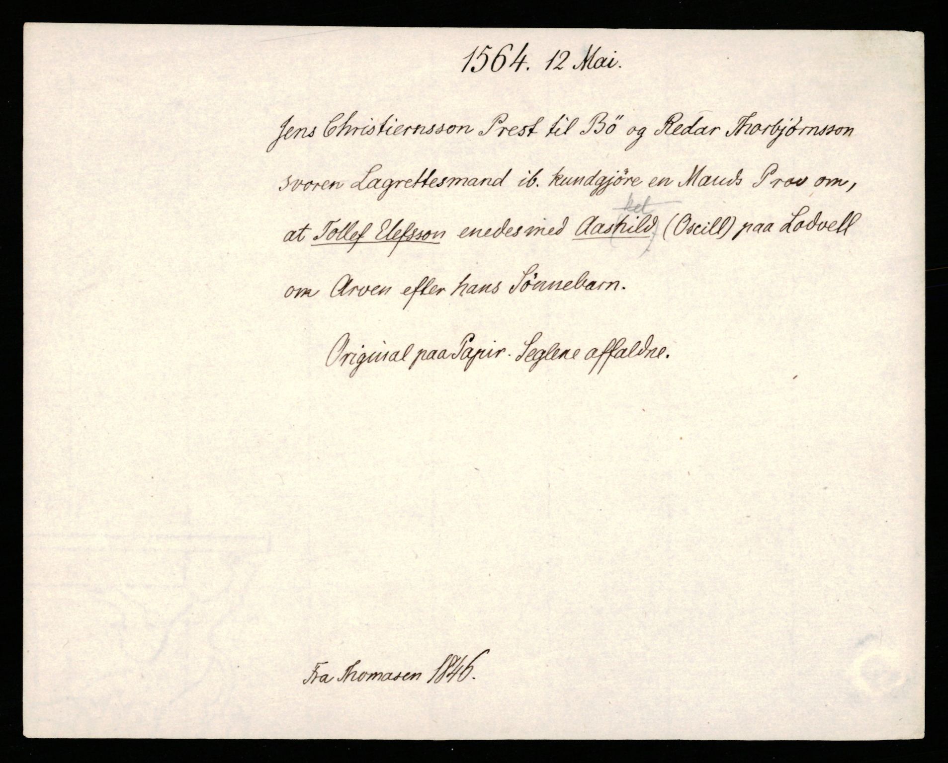 Riksarkivets diplomsamling, AV/RA-EA-5965/F35/F35b/L0001: Riksarkivets diplomer, seddelregister, 1307-1566, p. 529