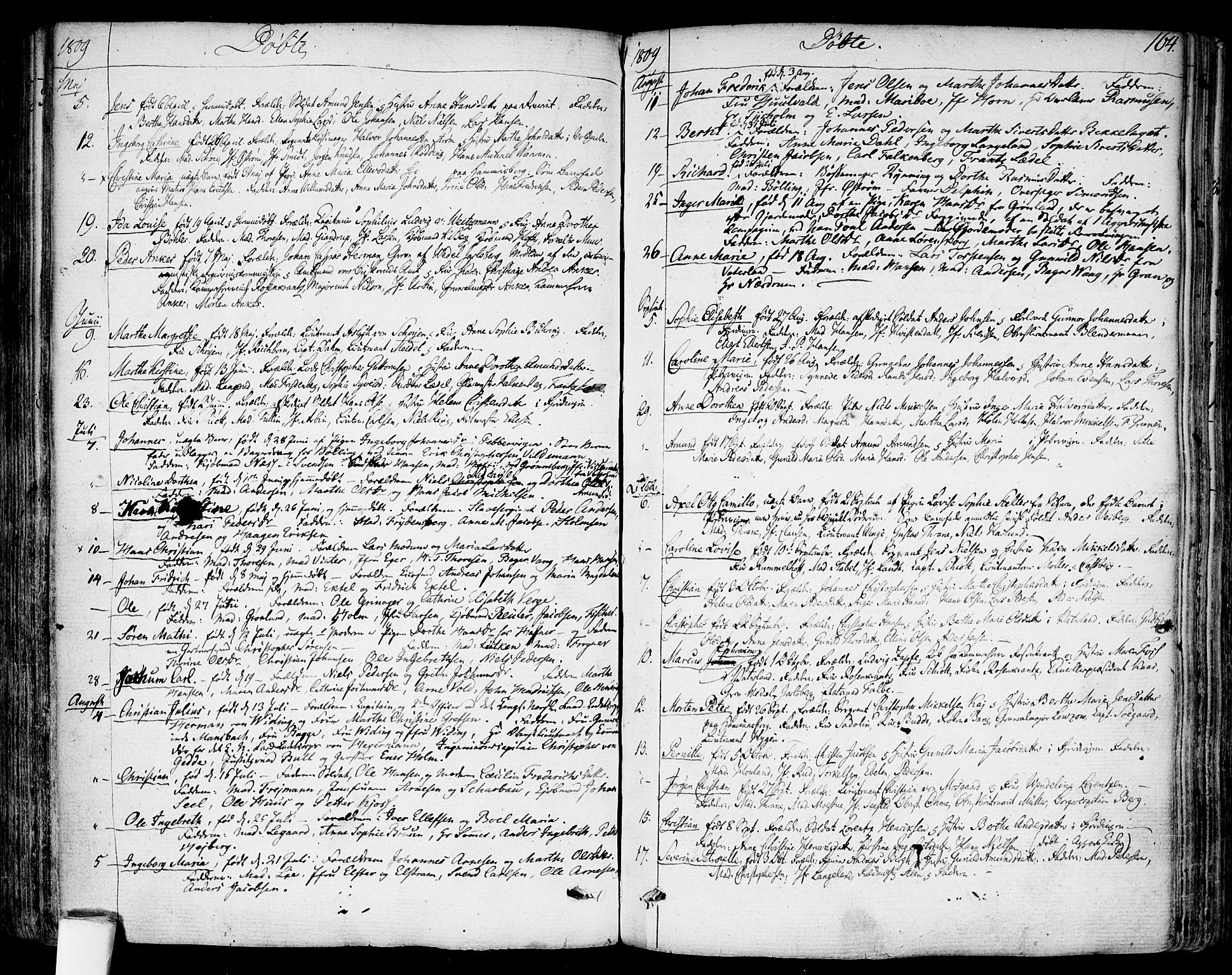 Garnisonsmenigheten Kirkebøker, SAO/A-10846/F/Fa/L0003: Parish register (official) no. 3, 1777-1809, p. 164