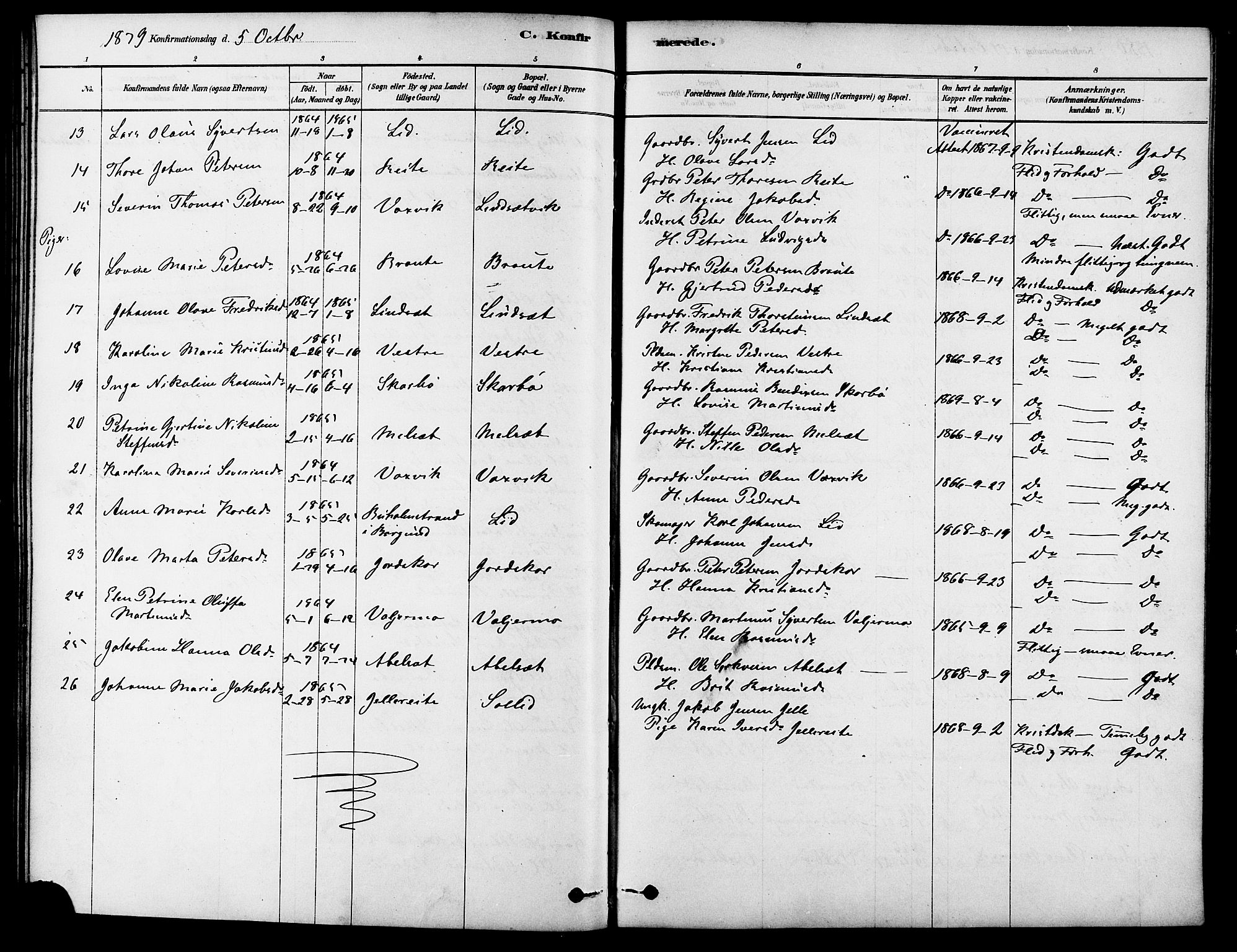 Ministerialprotokoller, klokkerbøker og fødselsregistre - Møre og Romsdal, AV/SAT-A-1454/522/L0315: Parish register (official) no. 522A10, 1878-1890