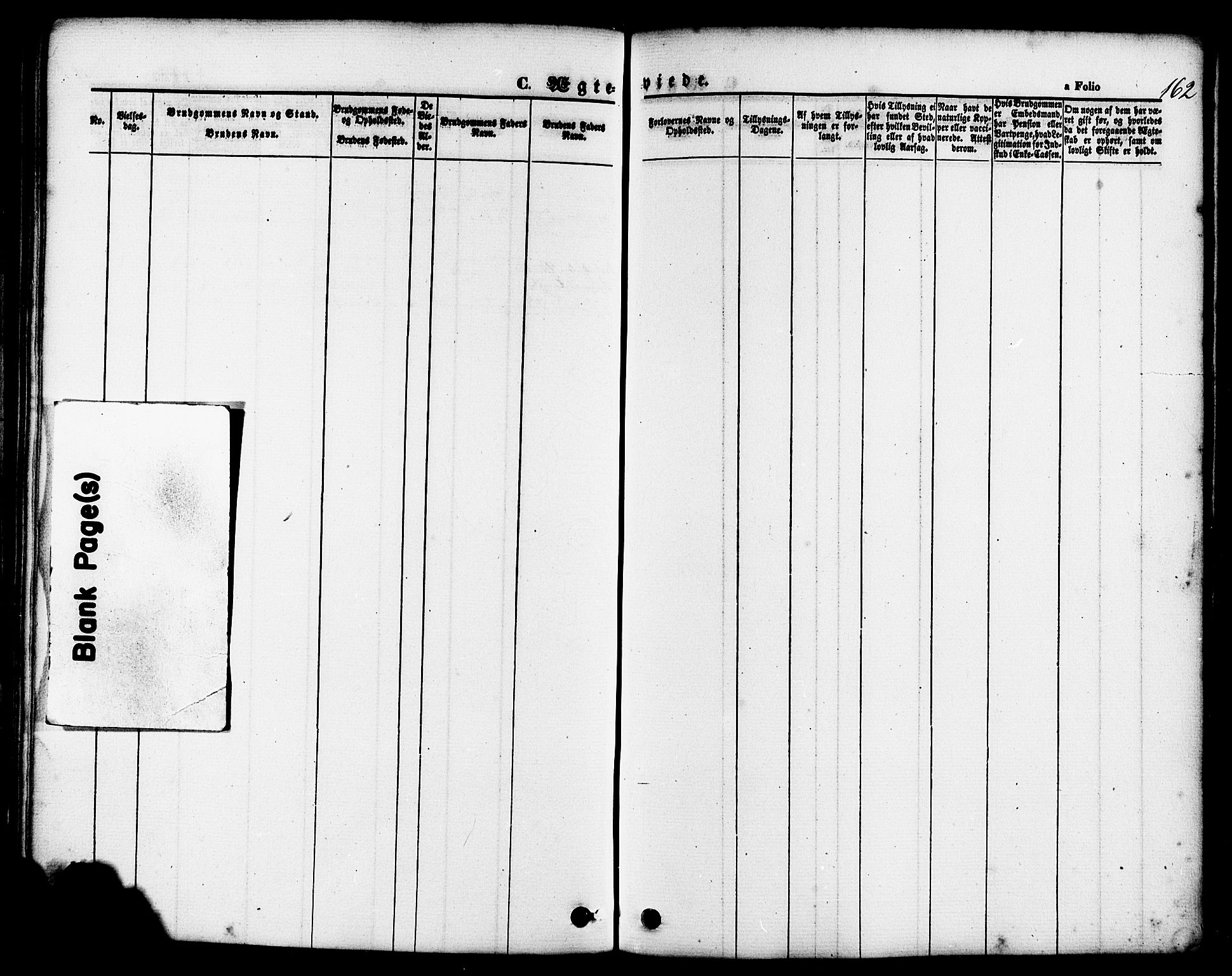 Domkirken sokneprestkontor, AV/SAST-A-101812/001/30/30BB/L0011: Parish register (copy) no. B 11, 1858-1876, p. 162