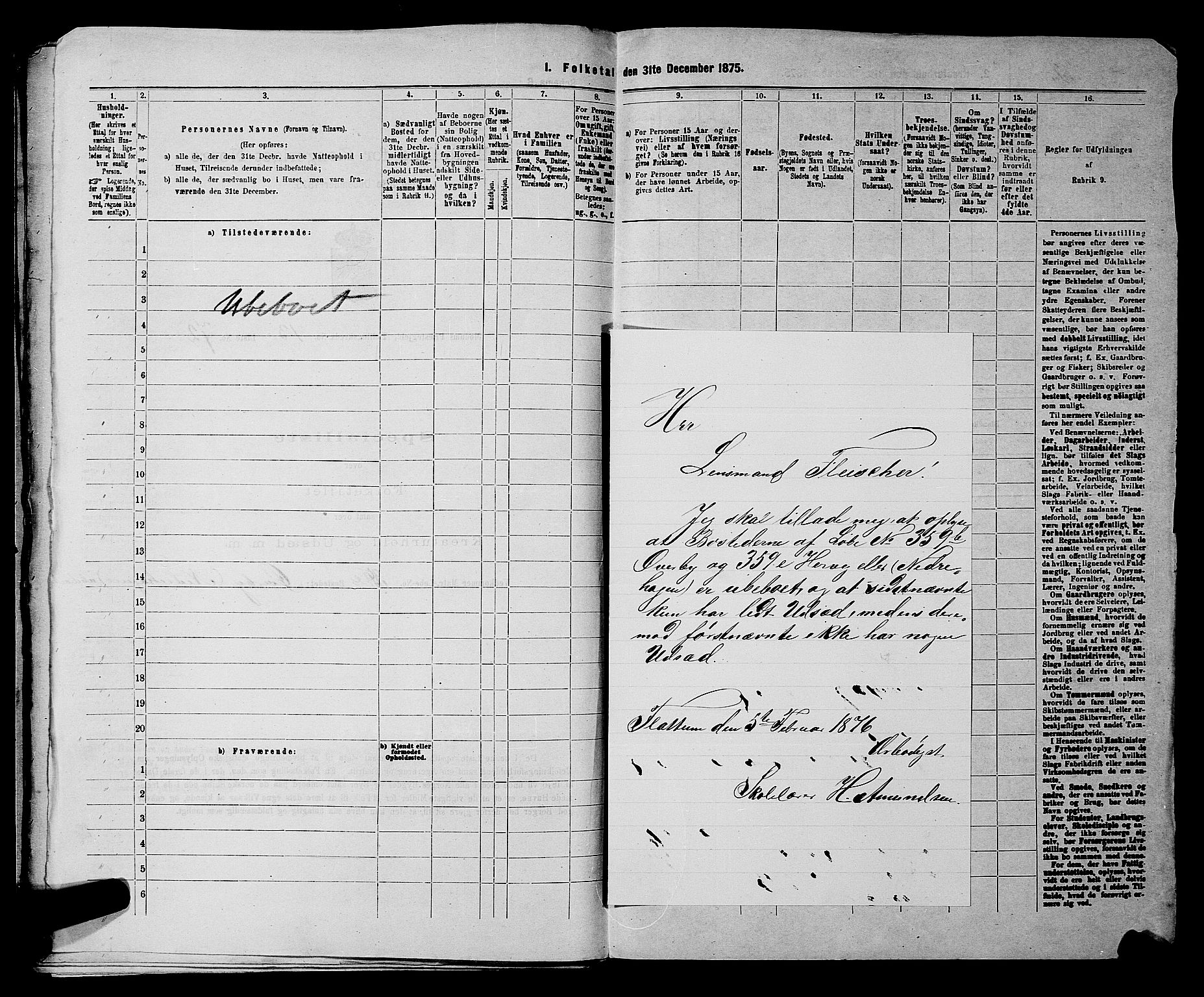 SAKO, 1875 census for 0623P Modum, 1875, p. 1776