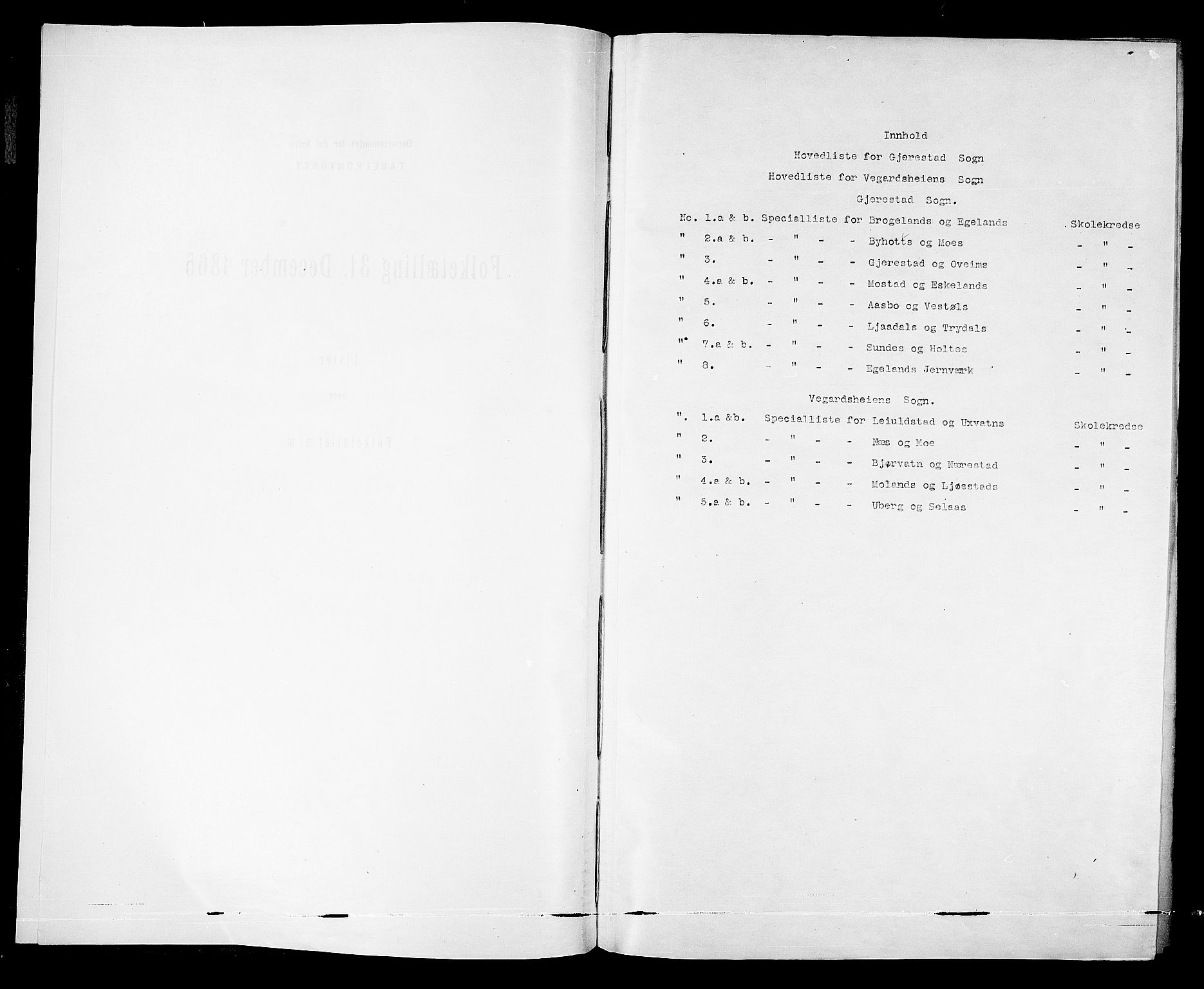 RA, 1865 census for Gjerstad, 1865, p. 4