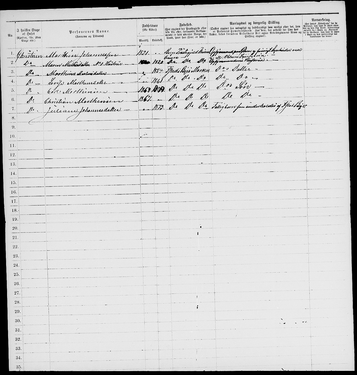 RA, 1885 census for 0103 Fredrikstad, 1885, p. 1846