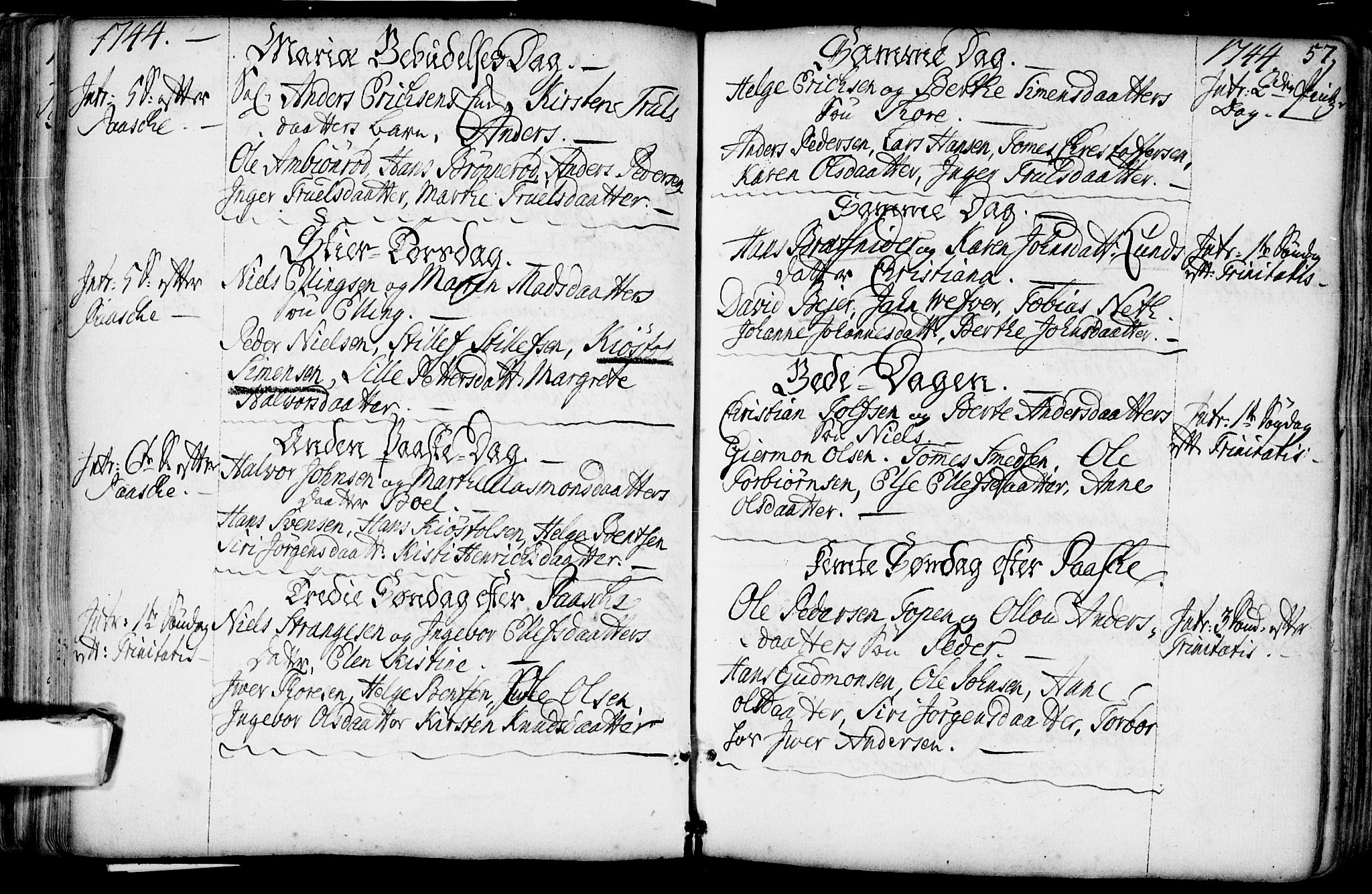 Glemmen prestekontor Kirkebøker, AV/SAO-A-10908/F/Fa/L0001: Parish register (official) no. 1, 1733-1759, p. 57