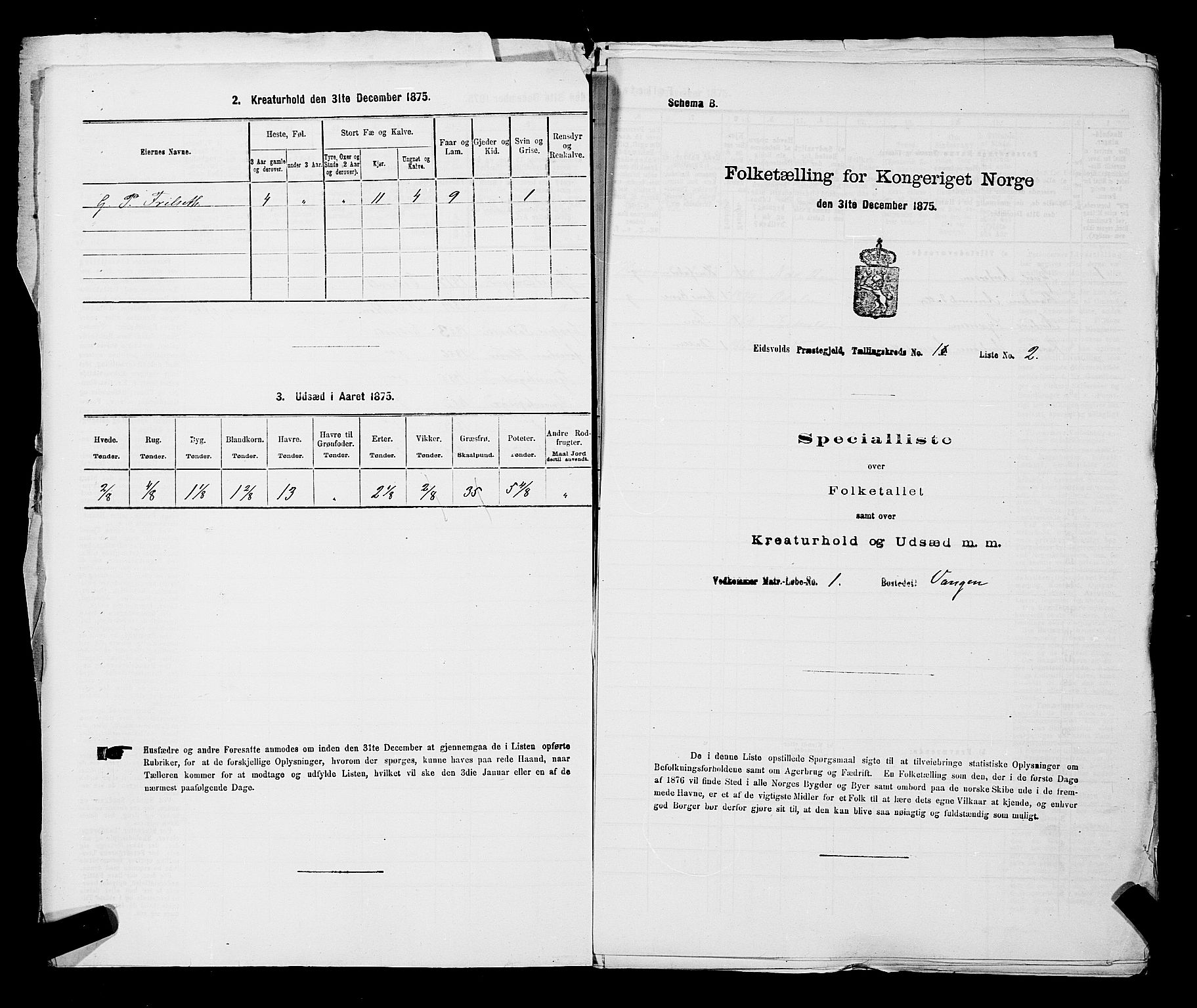 RA, 1875 census for 0237P Eidsvoll, 1875, p. 68