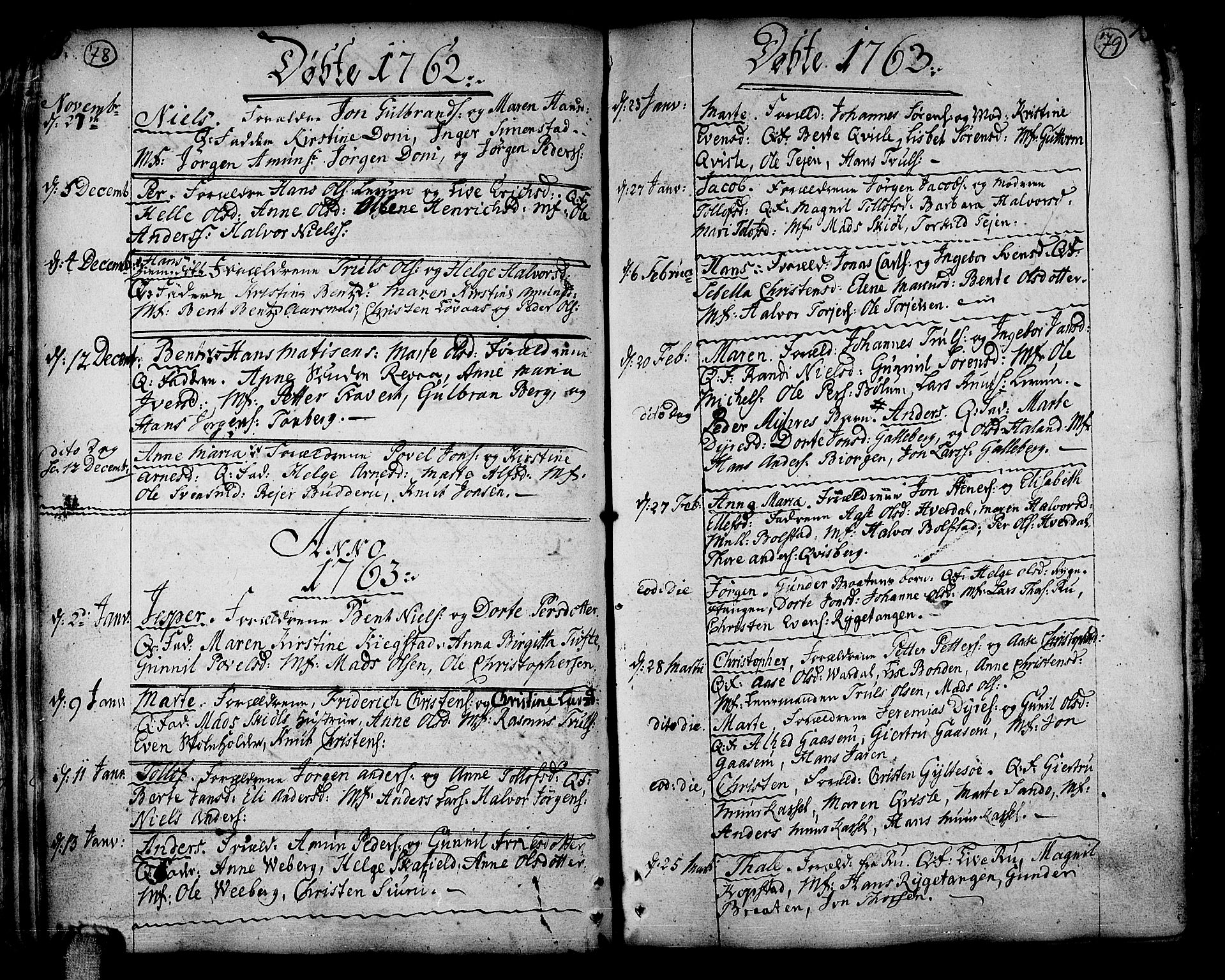 Sande Kirkebøker, SAKO/A-53/F/Fa/L0001: Parish register (official) no. 1, 1753-1803, p. 78-79
