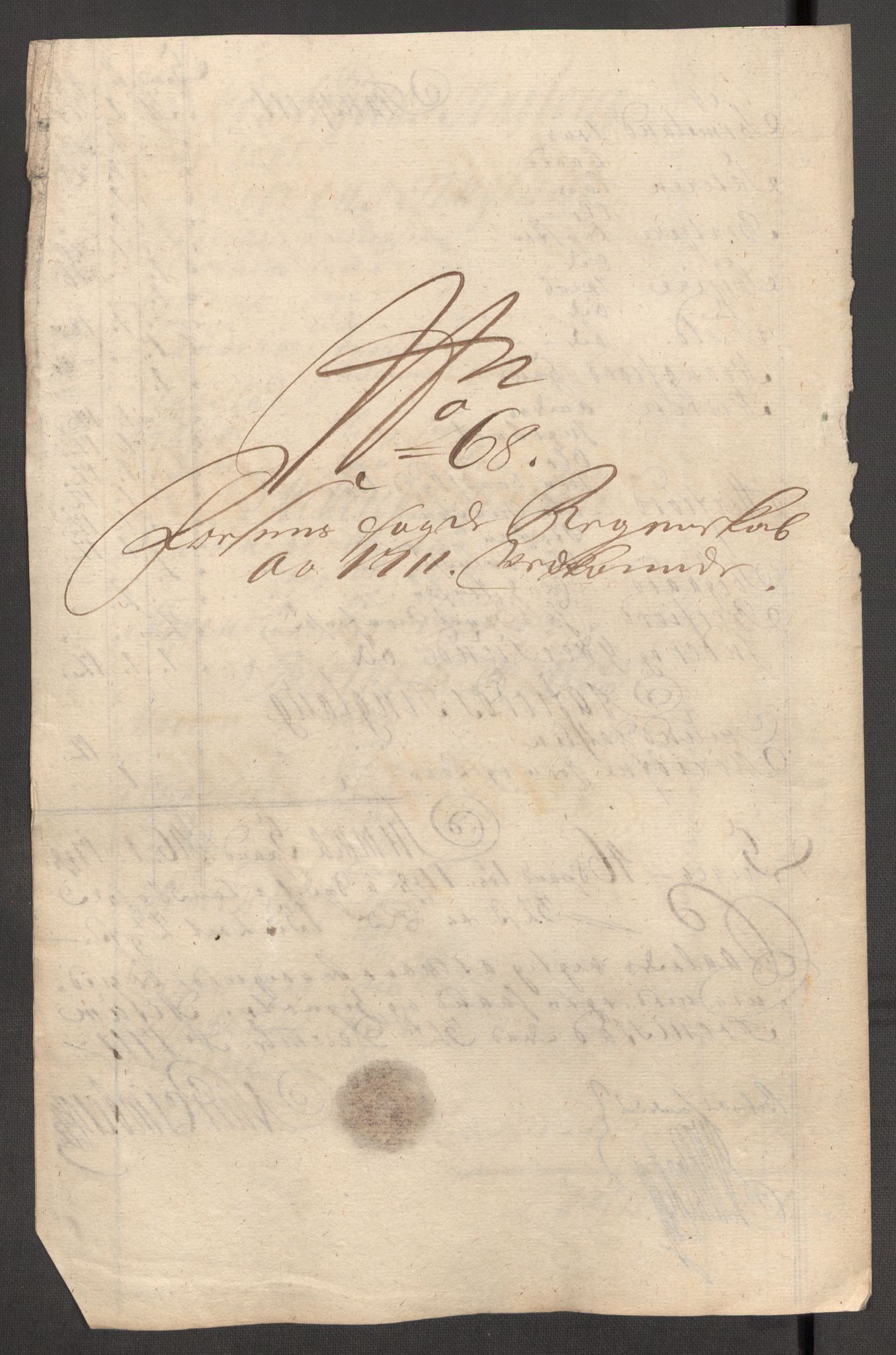 Rentekammeret inntil 1814, Reviderte regnskaper, Fogderegnskap, AV/RA-EA-4092/R57/L3860: Fogderegnskap Fosen, 1711, p. 166