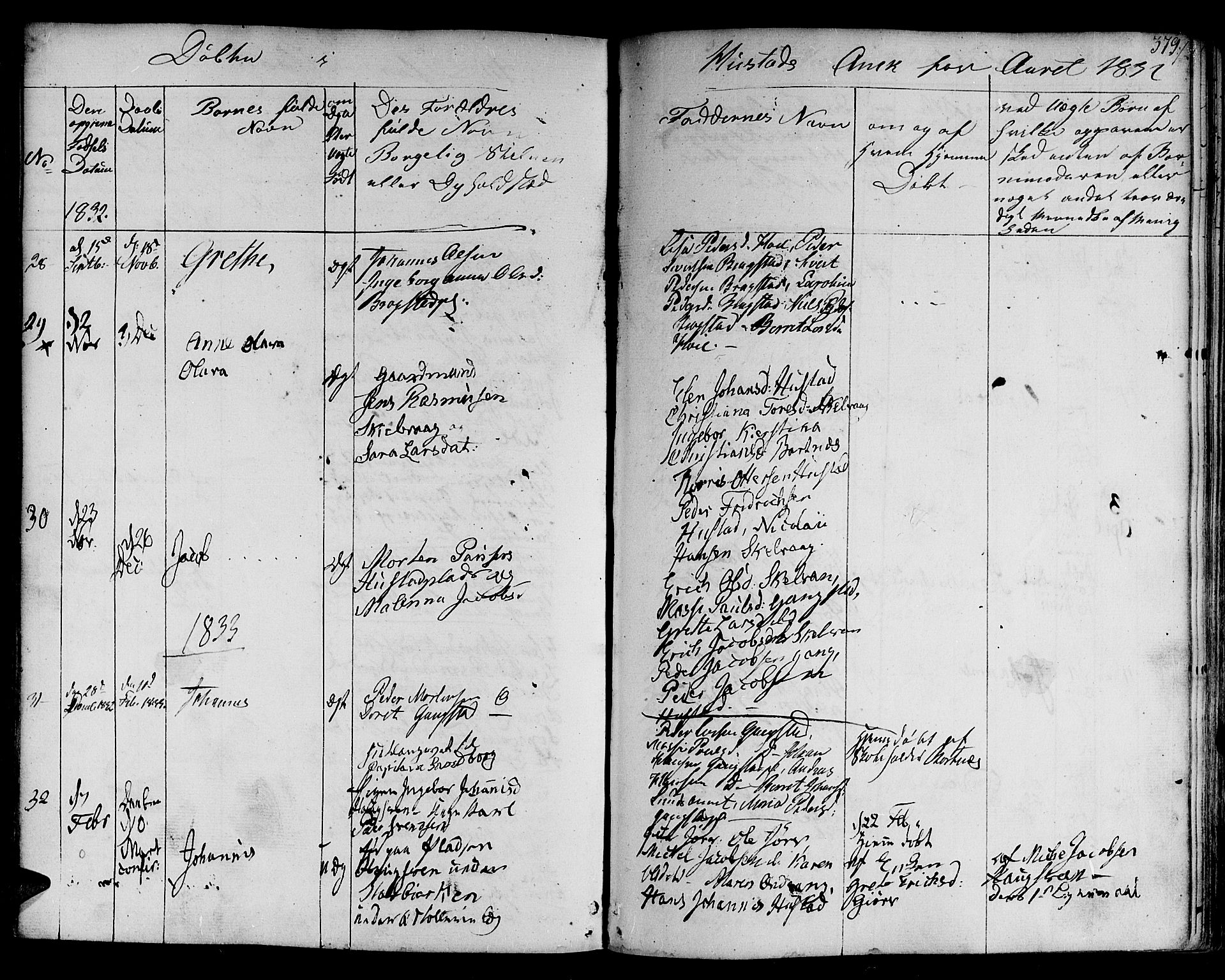 Ministerialprotokoller, klokkerbøker og fødselsregistre - Nord-Trøndelag, SAT/A-1458/730/L0277: Parish register (official) no. 730A06 /3, 1830-1839, p. 379