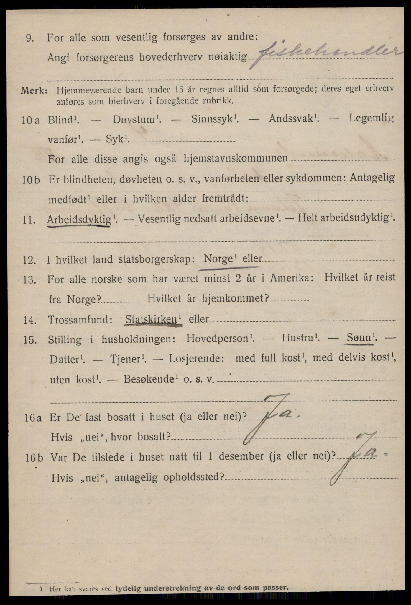 SAT, 1920 census for Ålesund, 1920, p. 20441