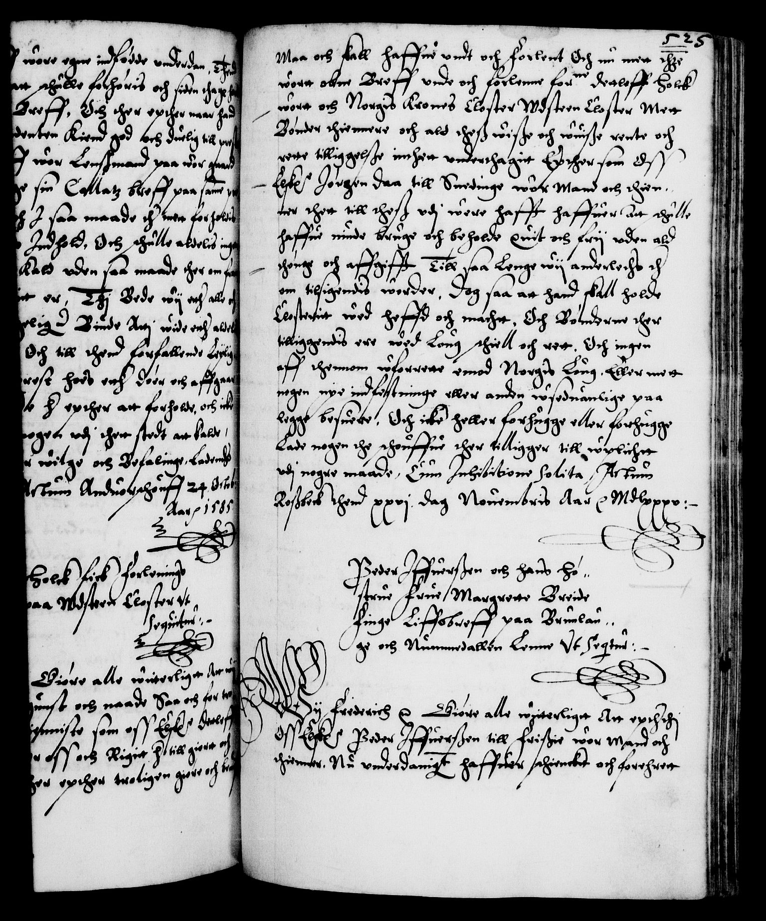 Danske Kanselli 1572-1799, RA/EA-3023/F/Fc/Fca/Fcaa/L0001: Norske registre (mikrofilm), 1572-1588, p. 525a