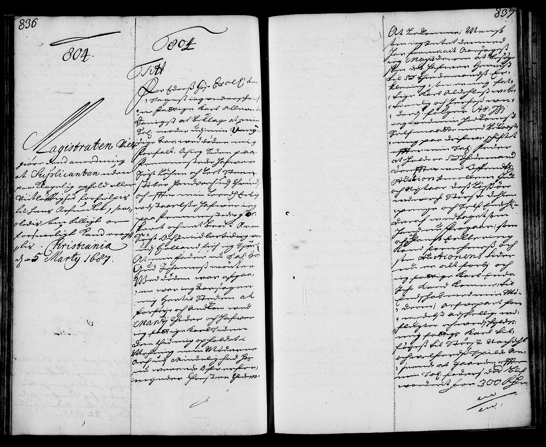 Stattholderembetet 1572-1771, AV/RA-EA-2870/Ae/L0003: Supplikasjons- og resolusjonsprotokoll, 1686-1687, p. 836-837