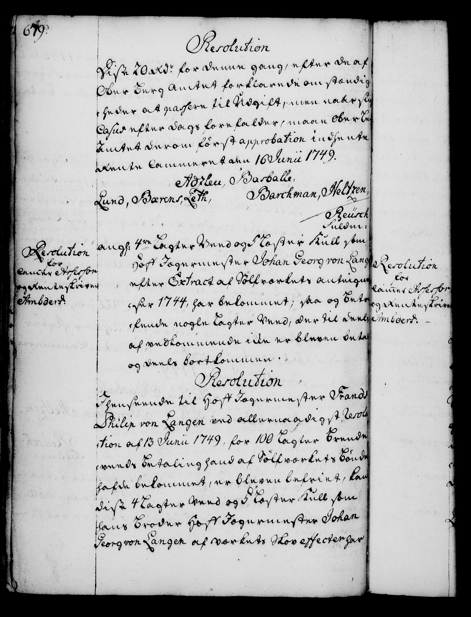 Rentekammeret, Kammerkanselliet, RA/EA-3111/G/Gg/Gga/L0005: Norsk ekspedisjonsprotokoll med register (merket RK 53.5), 1741-1749, p. 679
