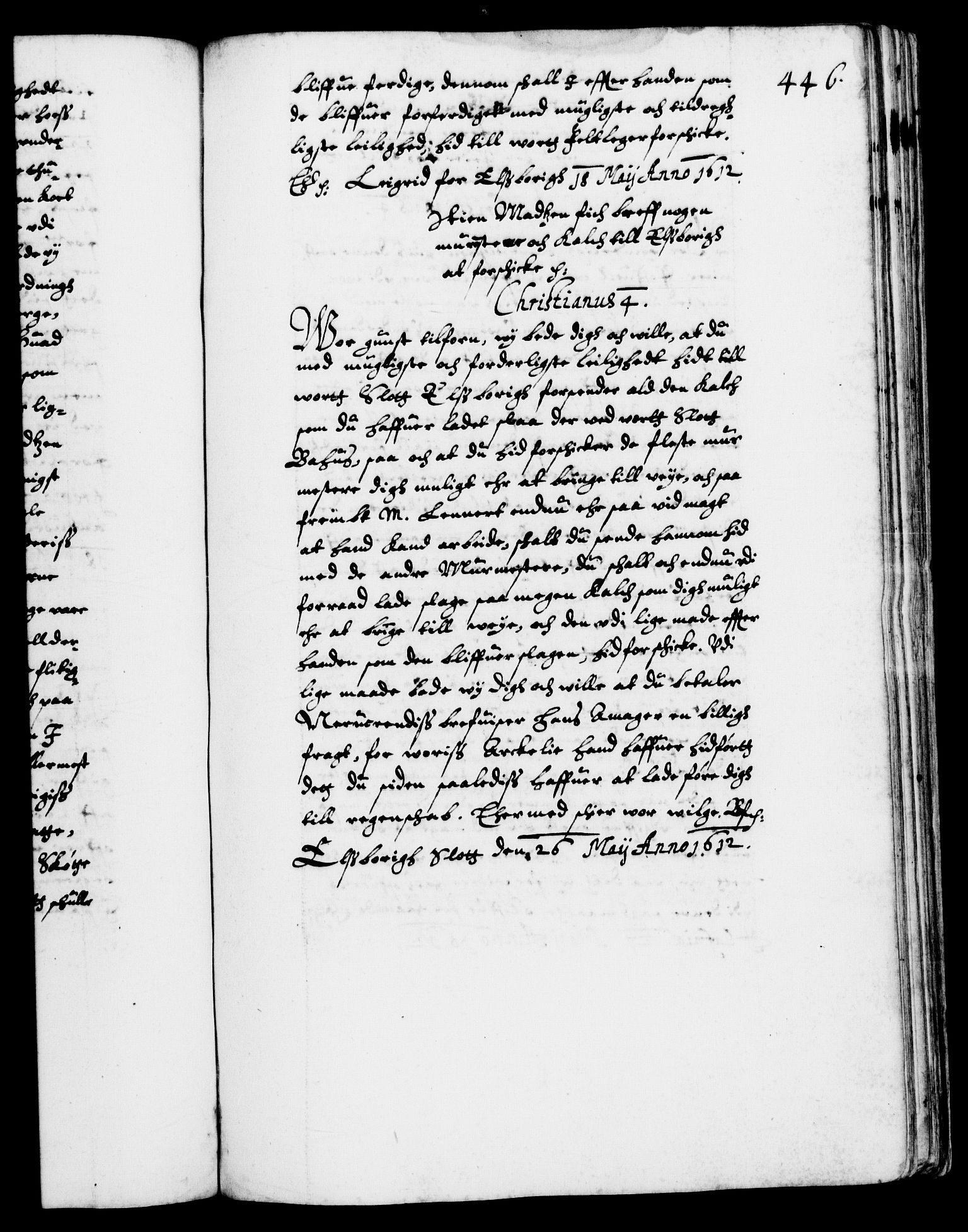 Danske Kanselli 1572-1799, AV/RA-EA-3023/F/Fc/Fca/Fcab/L0003: Norske tegnelser (mikrofilm), 1596-1616, p. 446a