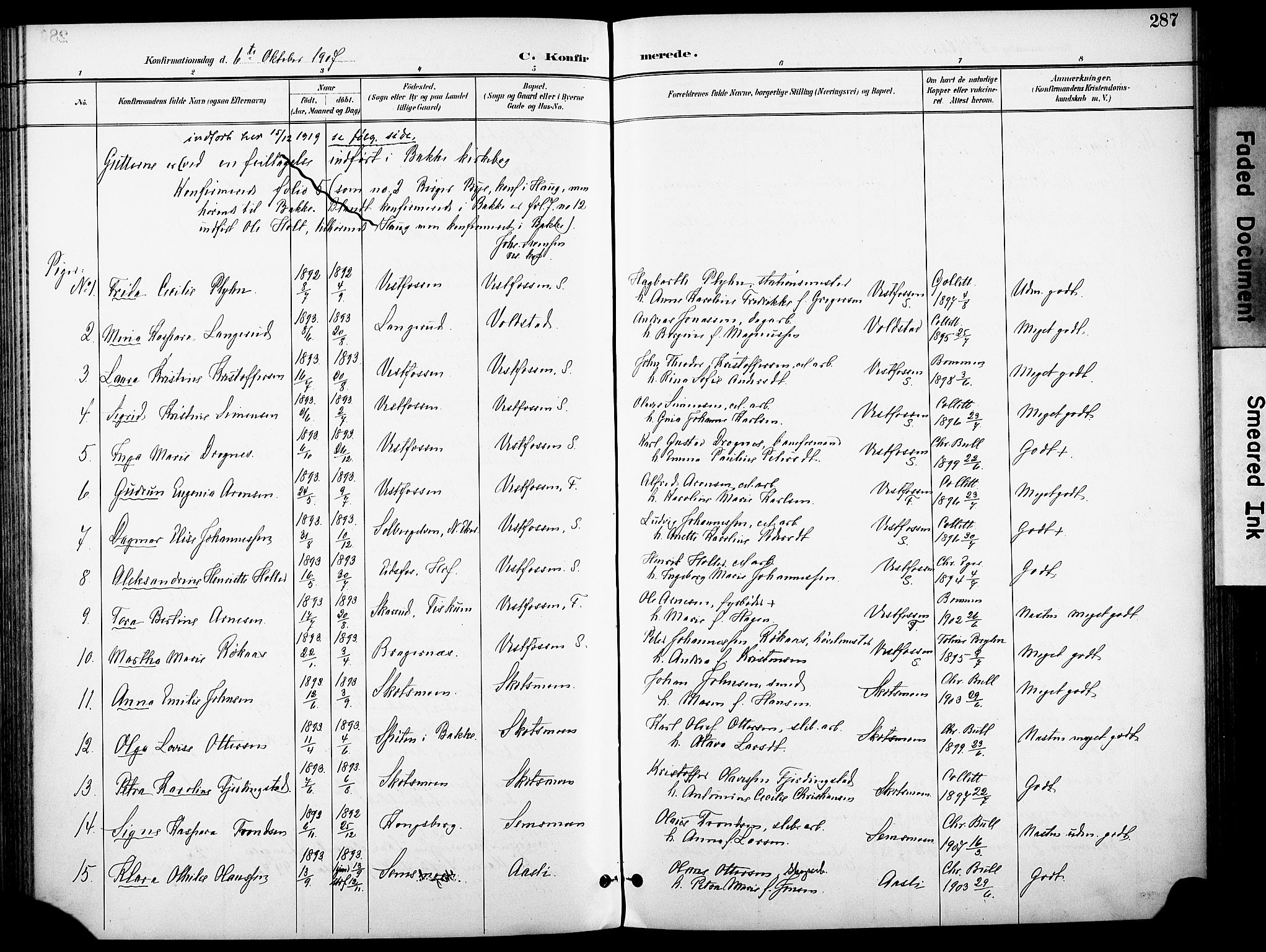 Eiker kirkebøker, AV/SAKO-A-4/F/Fb/L0003: Parish register (official) no. II 3, 1896-1942, p. 287