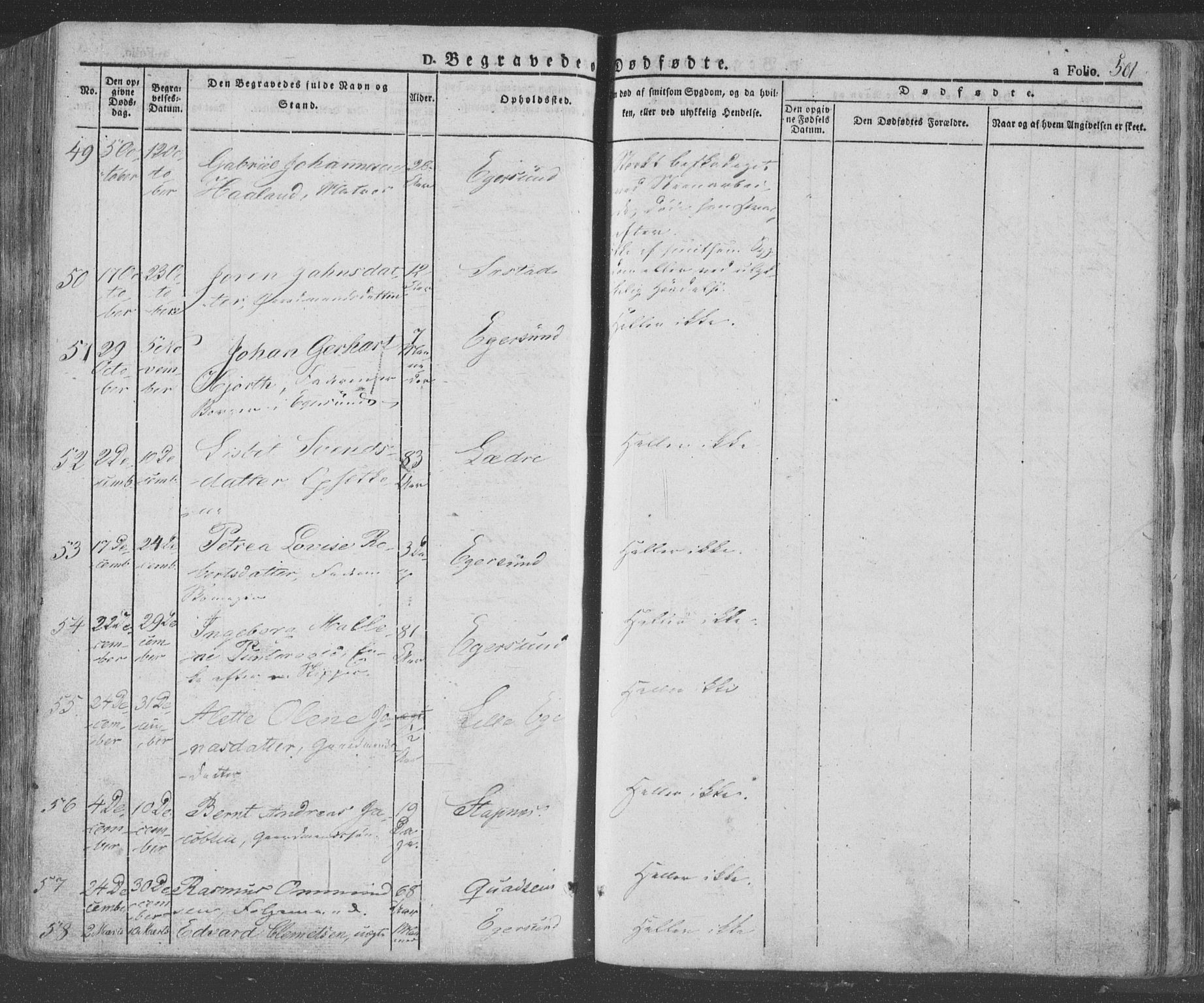 Eigersund sokneprestkontor, AV/SAST-A-101807/S08/L0009: Parish register (official) no. A 9, 1827-1850, p. 501