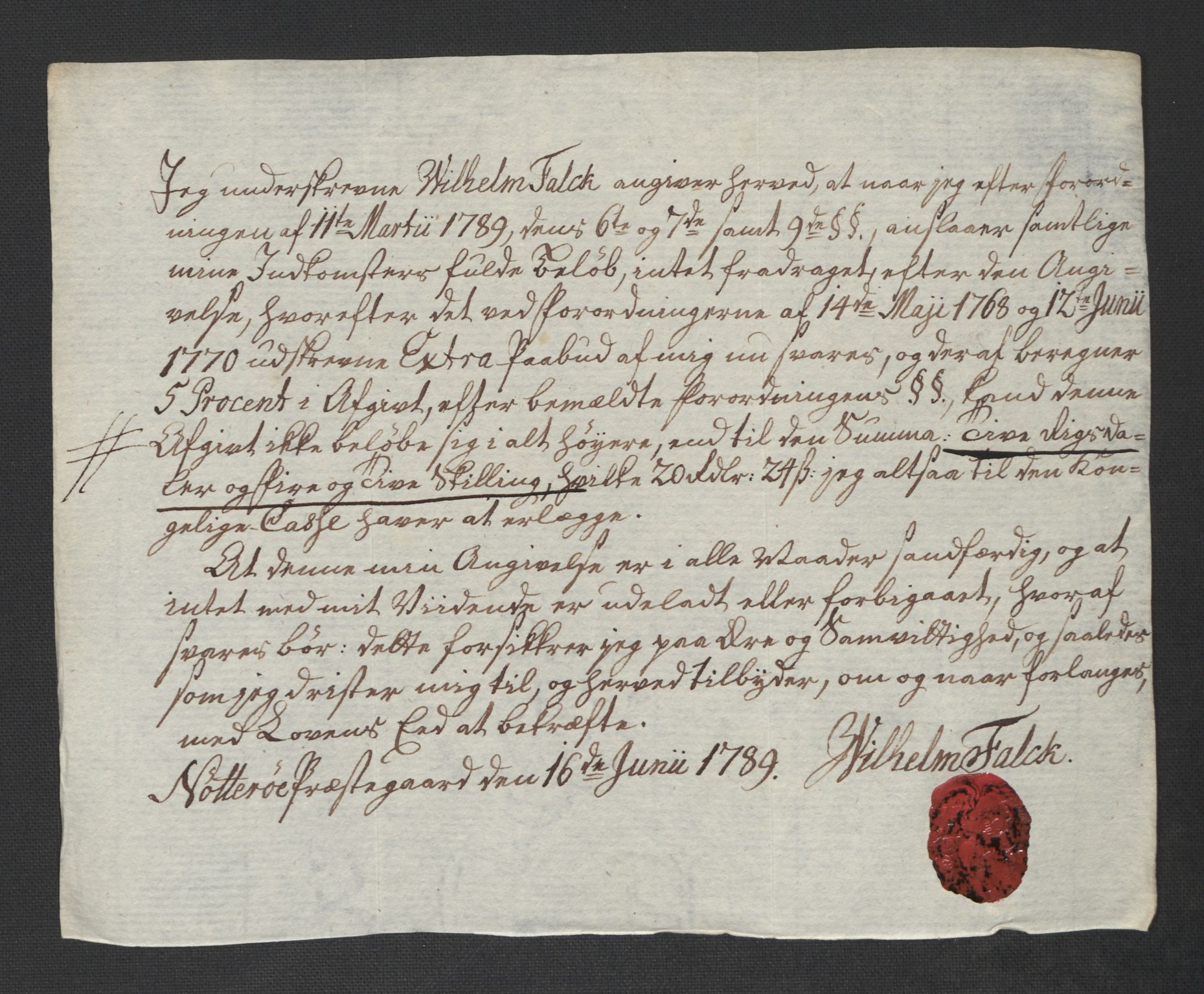 Rentekammeret inntil 1814, Reviderte regnskaper, Mindre regnskaper, AV/RA-EA-4068/Rf/Rfe/L0017: Inderøy fogderi, Jarlsberg grevskap, 1789, p. 407