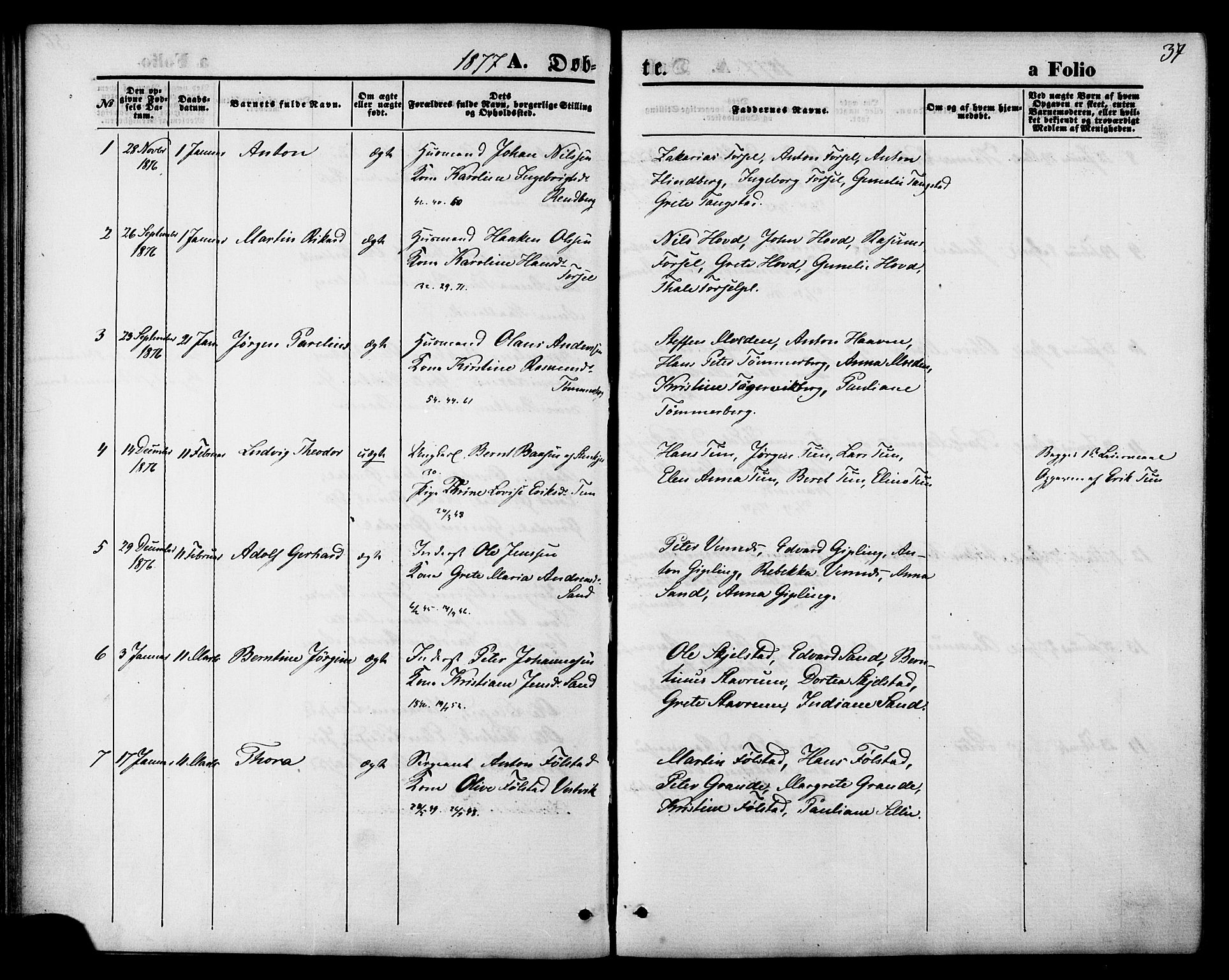 Ministerialprotokoller, klokkerbøker og fødselsregistre - Nord-Trøndelag, SAT/A-1458/744/L0419: Parish register (official) no. 744A03, 1867-1881, p. 37