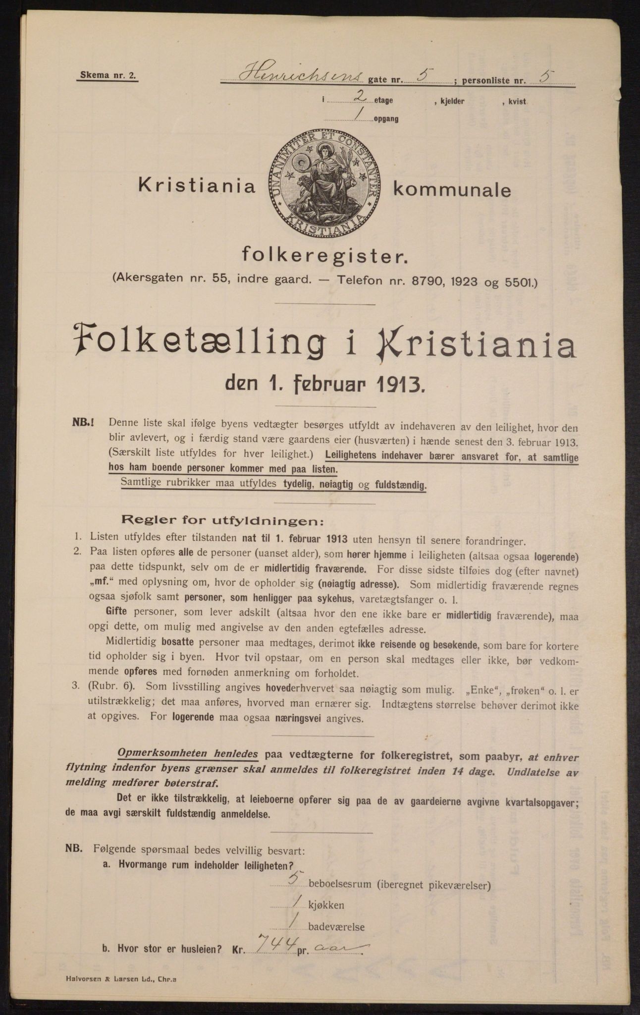 OBA, Municipal Census 1913 for Kristiania, 1913, p. 38357