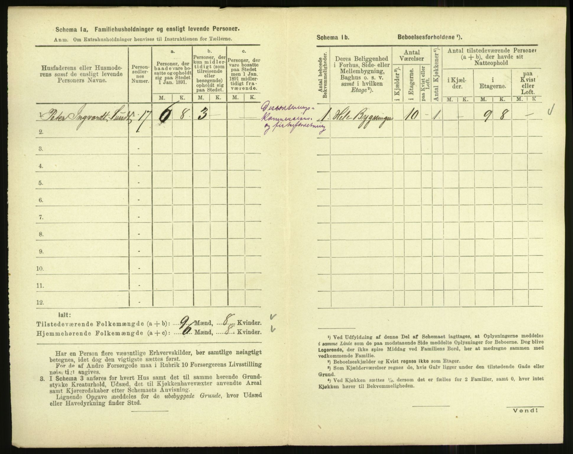 RA, 1891 census for 1003 Farsund, 1891, p. 131