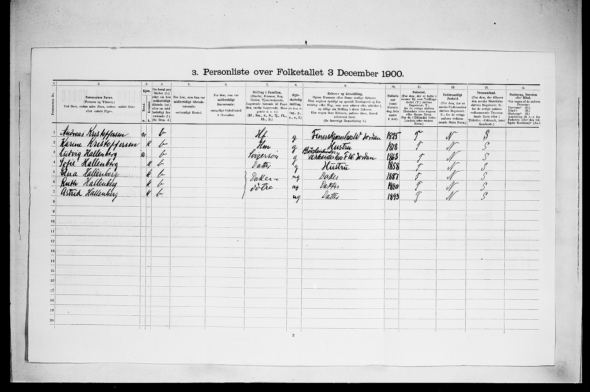 SAO, 1900 census for Kristiania, 1900, p. 25190
