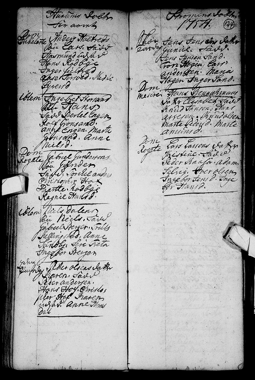 Hurum kirkebøker, AV/SAKO-A-229/F/Fa/L0002: Parish register (official) no. 2, 1733-1757, p. 124