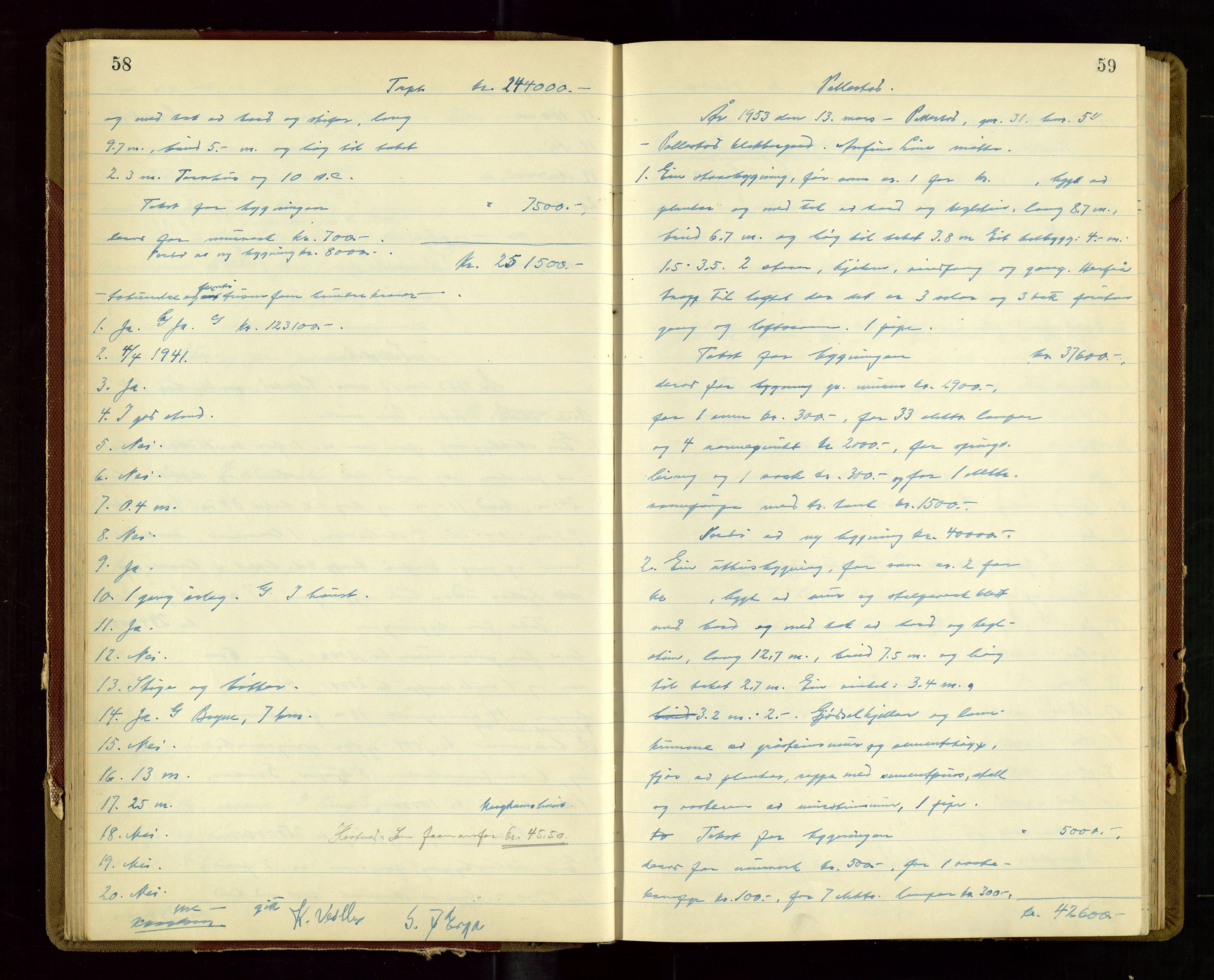 Klepp lensmannskontor, AV/SAST-A-100163/Gob/L0009: "Branntakstprotokoll", 1952-1955, p. 58-59