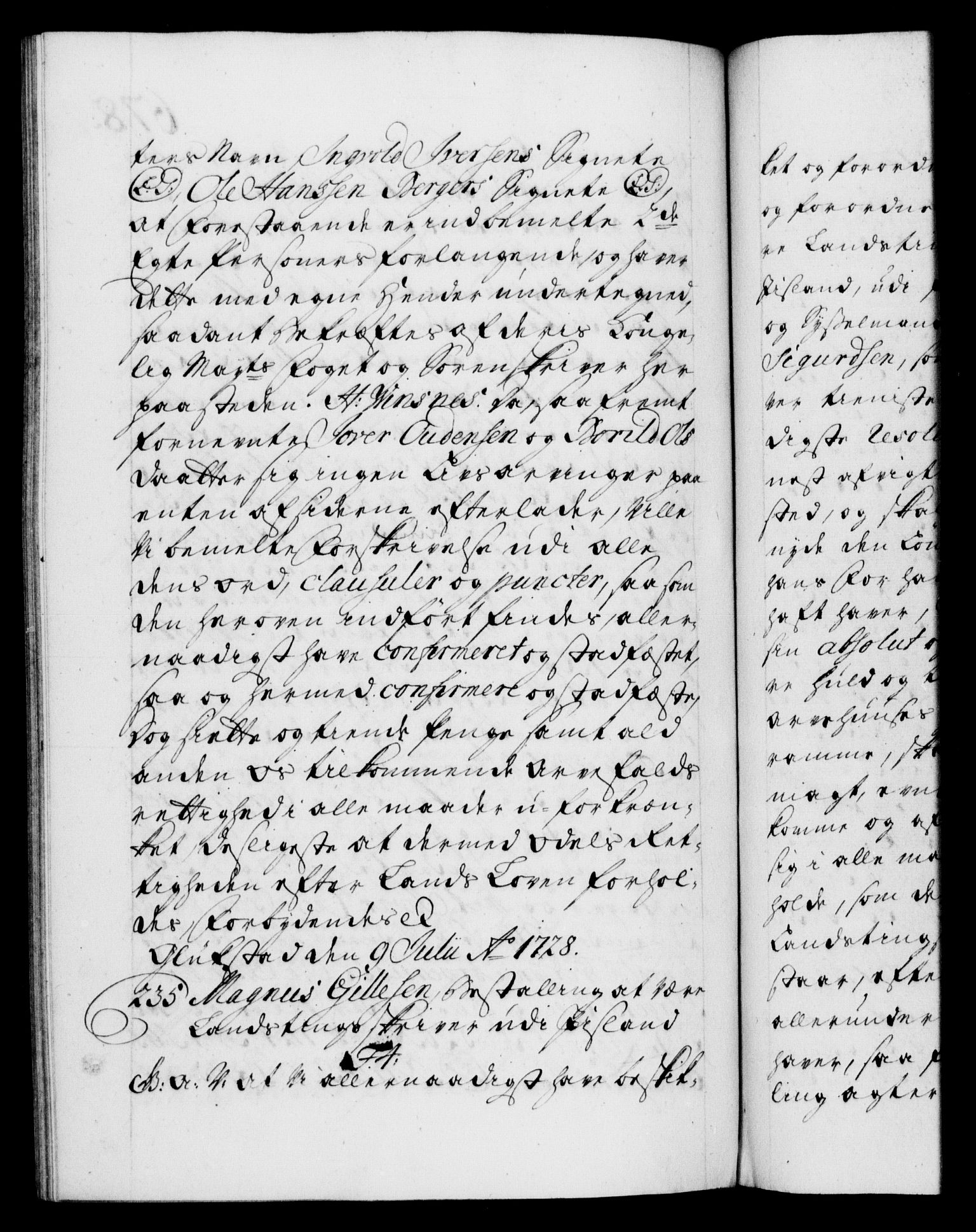 Danske Kanselli 1572-1799, AV/RA-EA-3023/F/Fc/Fca/Fcaa/L0025: Norske registre, 1726-1728, p. 678b