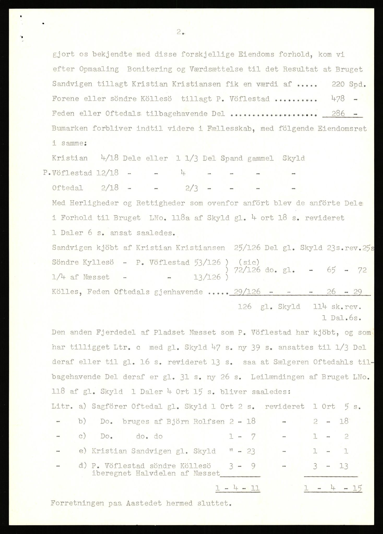 Statsarkivet i Stavanger, AV/SAST-A-101971/03/Y/Yj/L0051: Avskrifter sortert etter gårdsnavn: Kvål - Landsnes, 1750-1930, p. 96