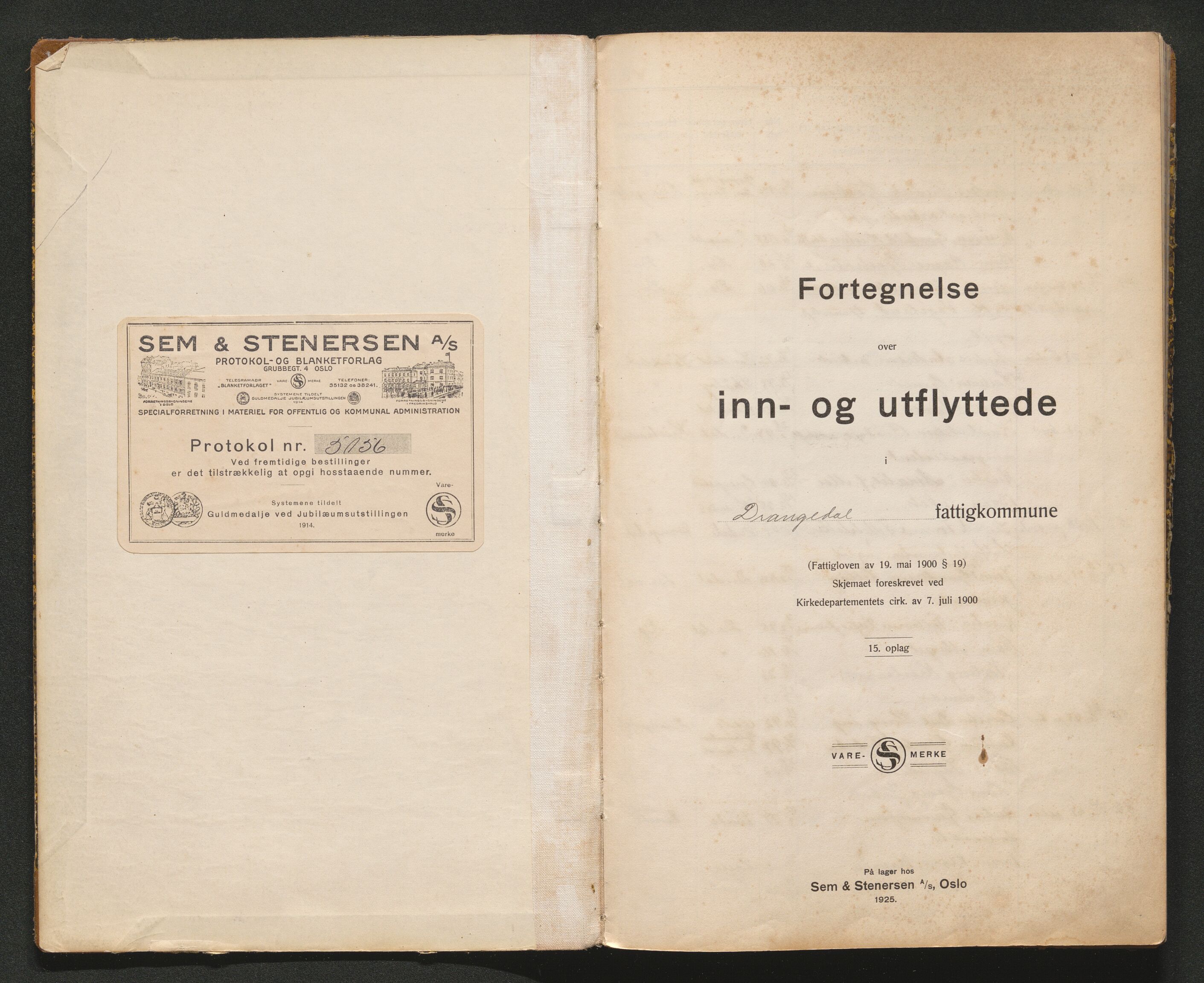 Drangedal lensmannskontor, AV/SAKO-A-107/O/Ob/L0002: Protokoll over inn- og utflyttede, 1928-1943