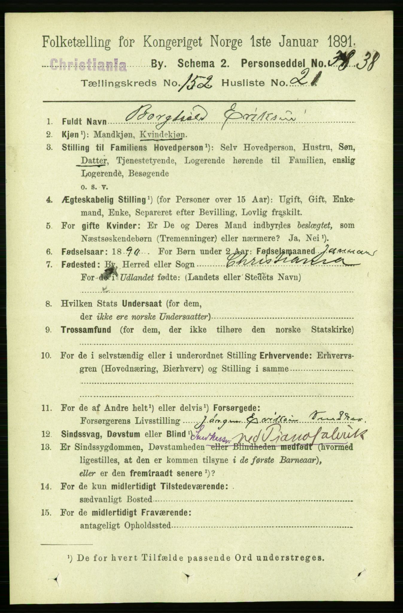 RA, 1891 census for 0301 Kristiania, 1891, p. 85842