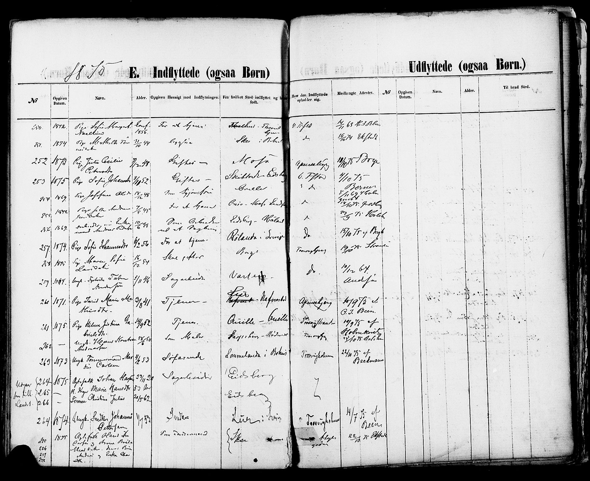 Fredrikstad domkirkes prestekontor Kirkebøker, AV/SAO-A-10906/F/Fa/L0001: Parish register (official) no. 1, 1871-1878, p. 430