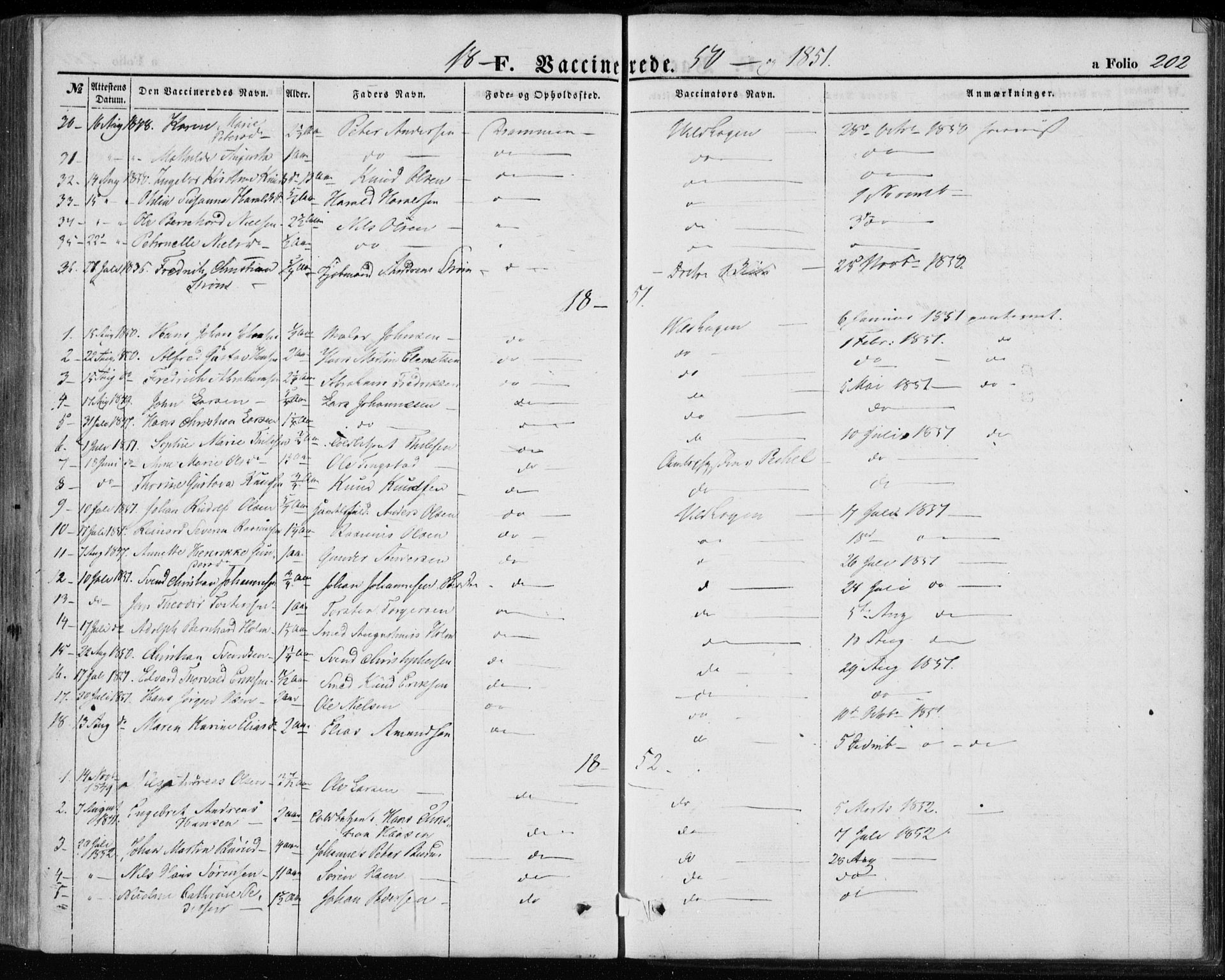 Strømsø kirkebøker, SAKO/A-246/F/Fa/L0017: Parish register (official) no. I 17, 1848-1865, p. 202