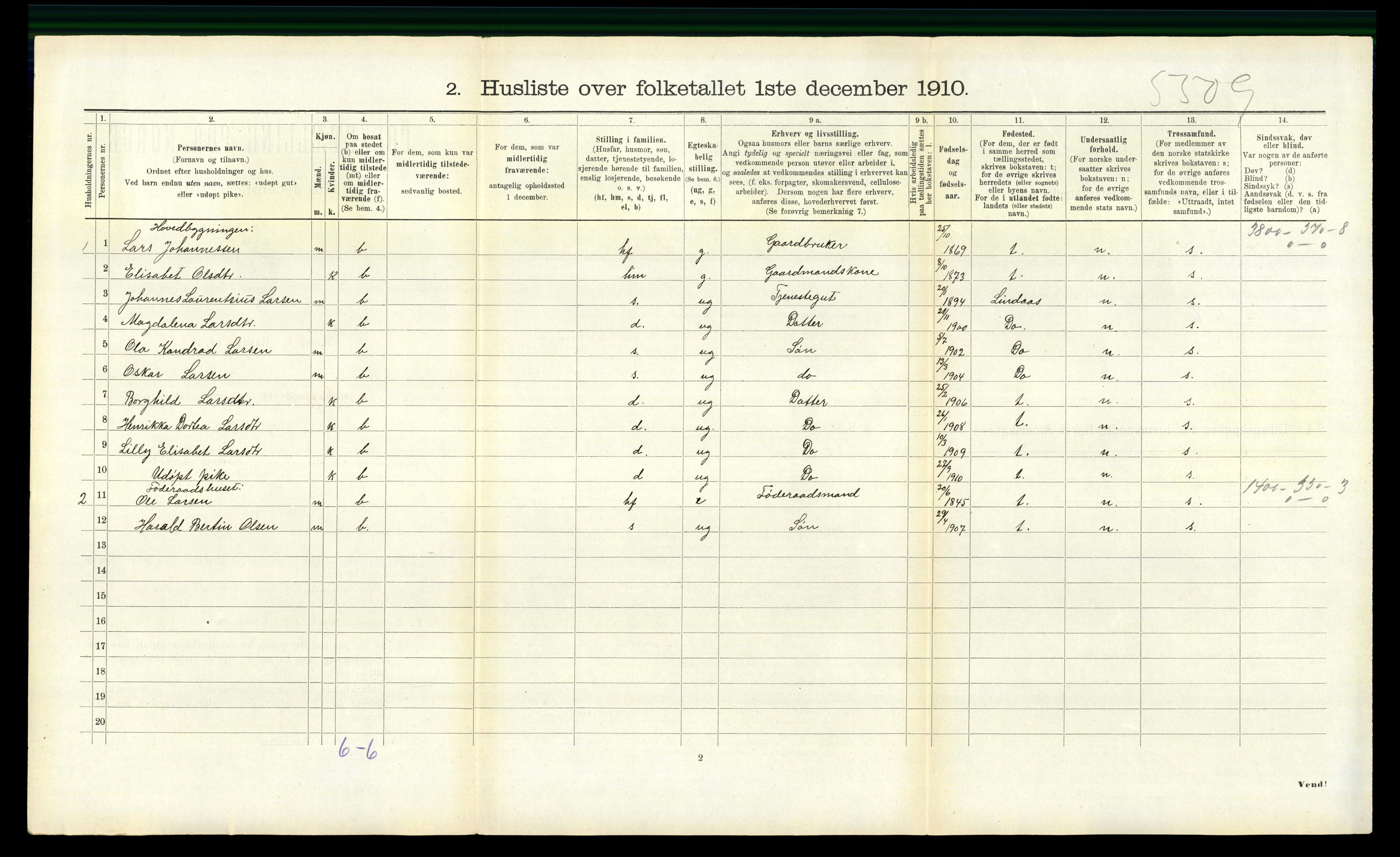 RA, 1910 census for Masfjorden, 1910, p. 469