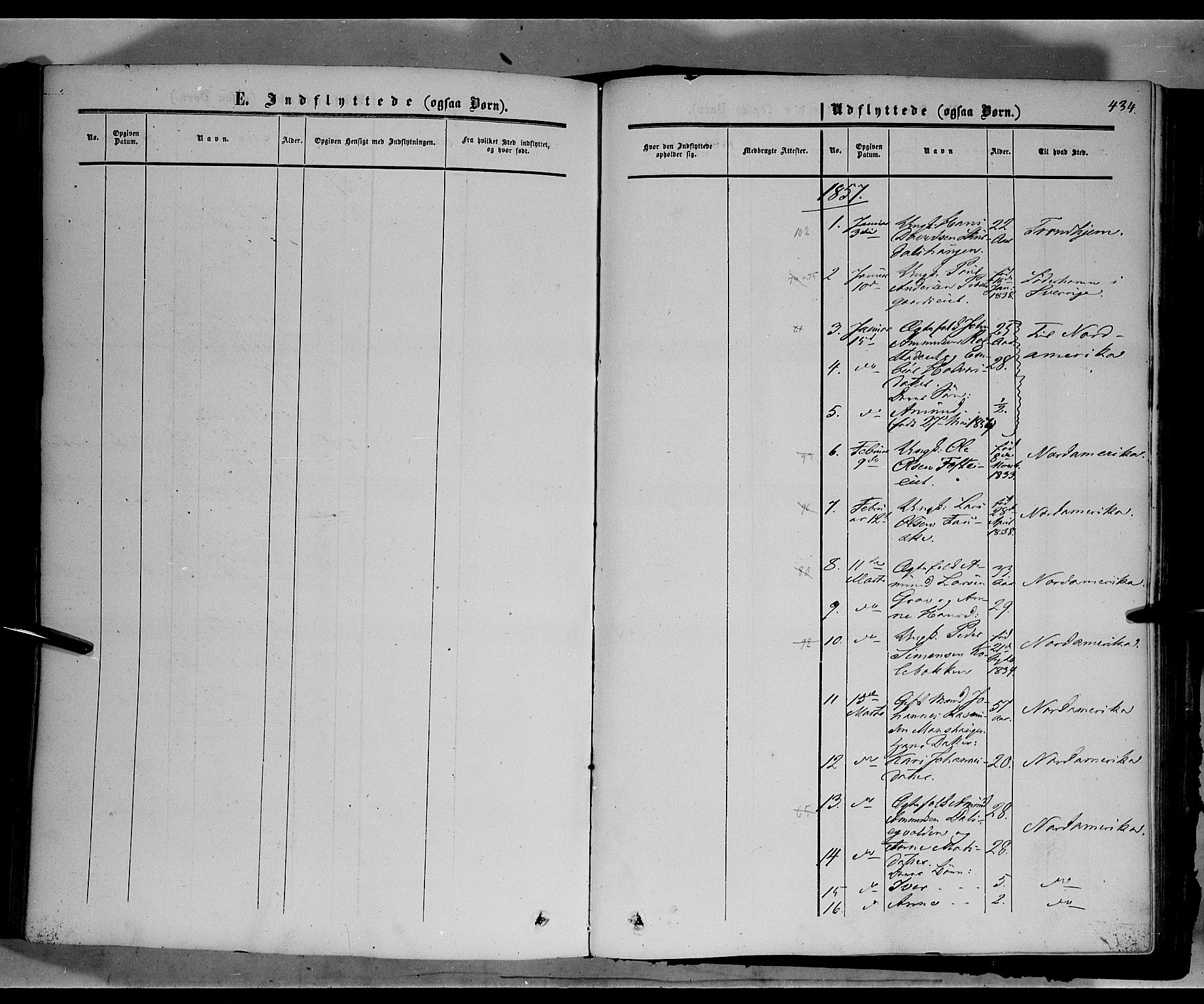 Sør-Fron prestekontor, SAH/PREST-010/H/Ha/Haa/L0001: Parish register (official) no. 1, 1849-1863, p. 434