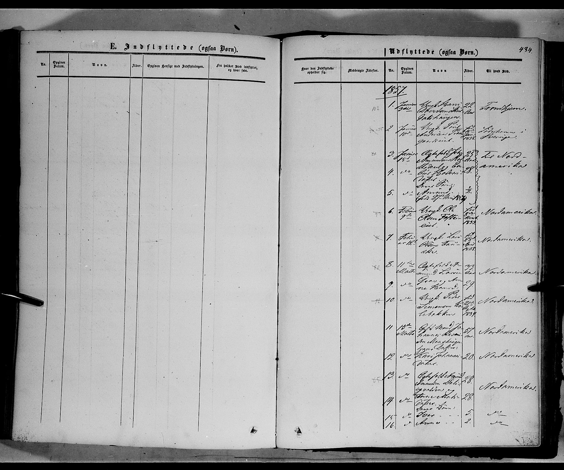 Sør-Fron prestekontor, AV/SAH-PREST-010/H/Ha/Haa/L0001: Parish register (official) no. 1, 1849-1863, p. 434