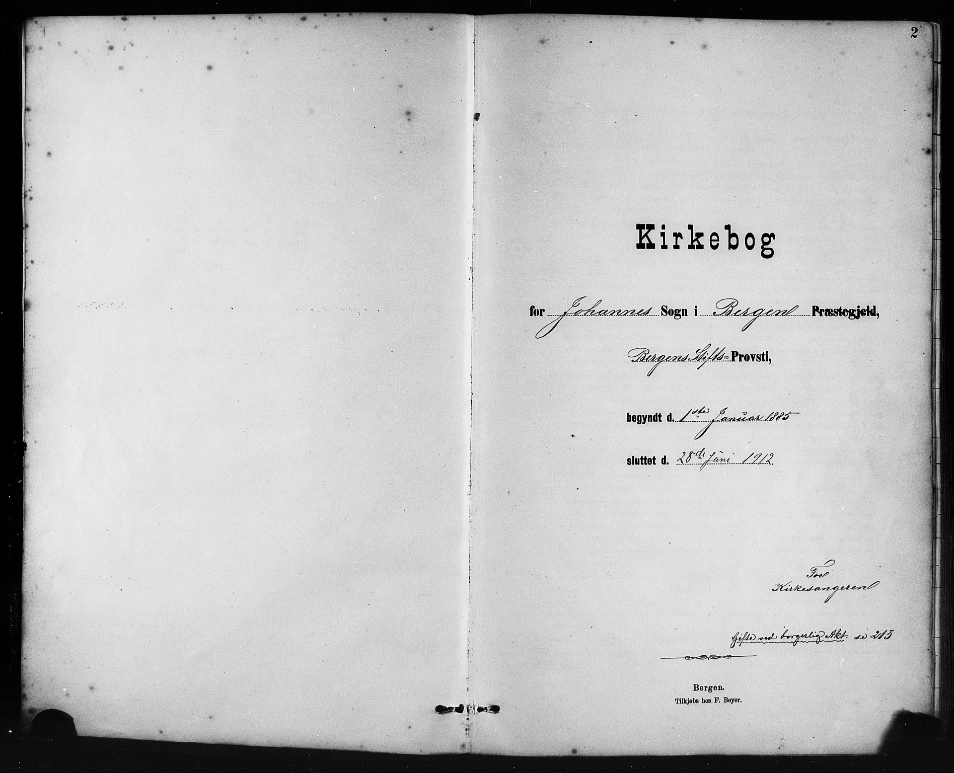Johanneskirken sokneprestembete, SAB/A-76001/H/Hab: Parish register (copy) no. C 1, 1885-1912, p. 2