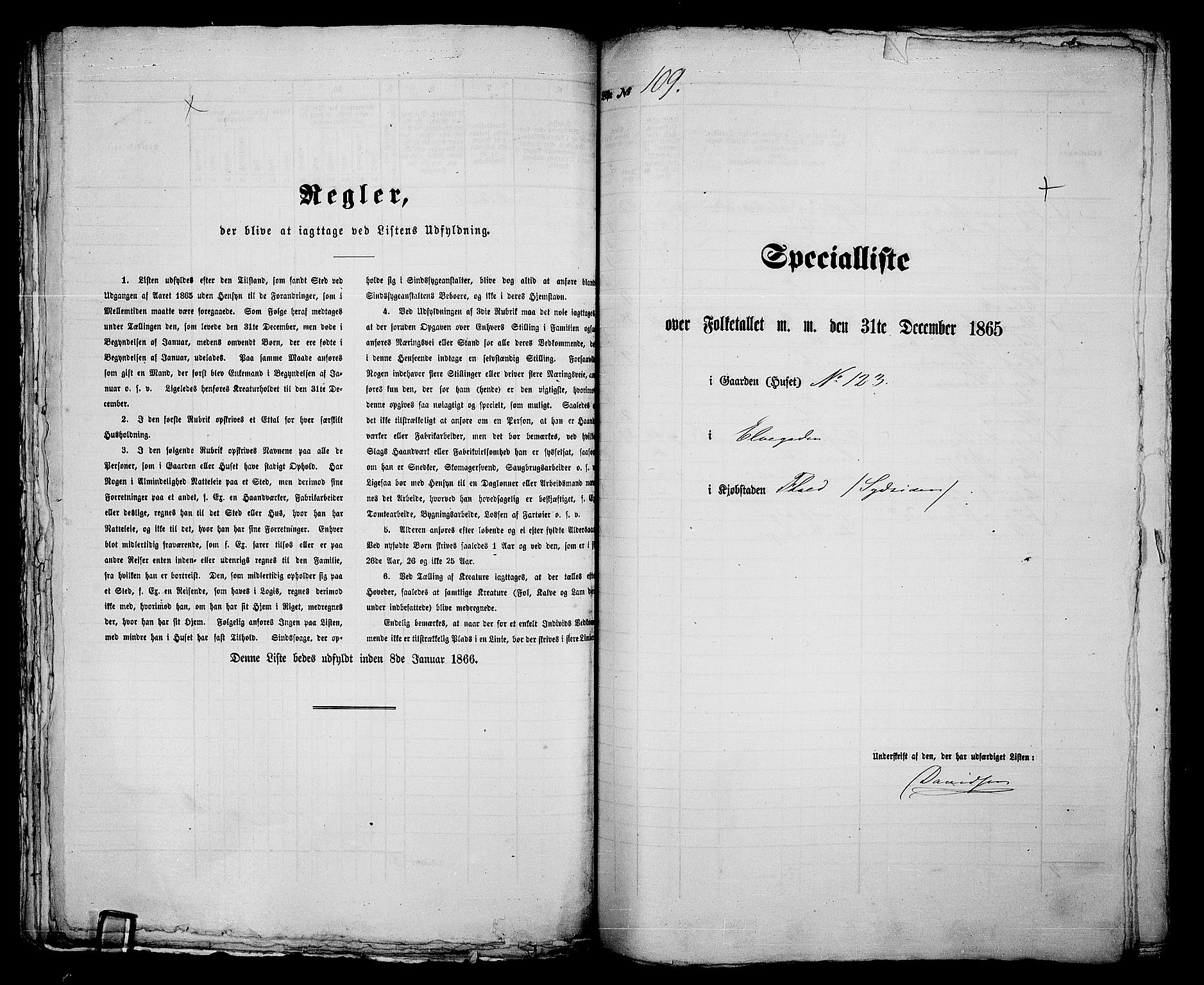 RA, 1865 census for Fredrikshald, 1865, p. 231