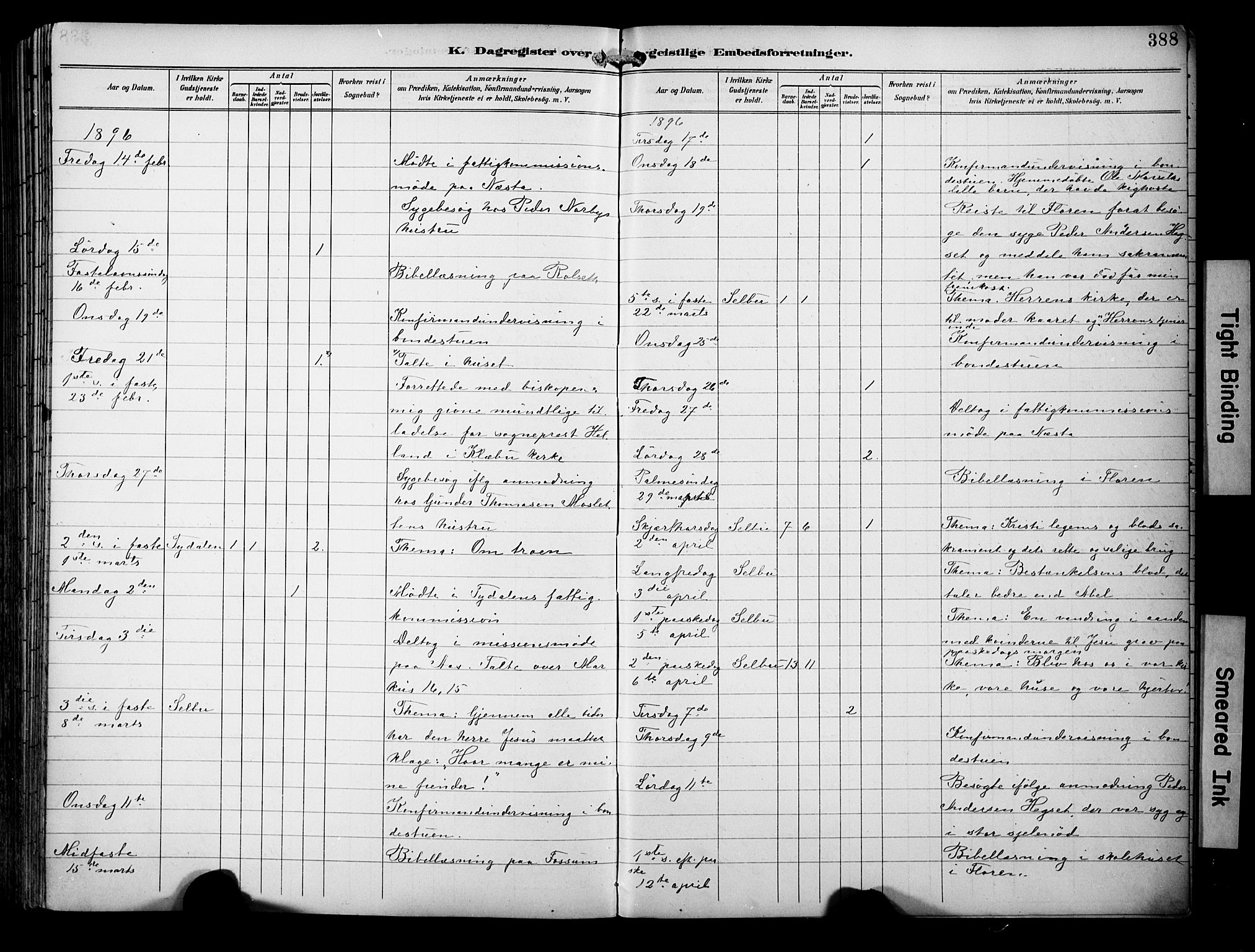Ministerialprotokoller, klokkerbøker og fødselsregistre - Sør-Trøndelag, SAT/A-1456/695/L1149: Parish register (official) no. 695A09, 1891-1902, p. 388