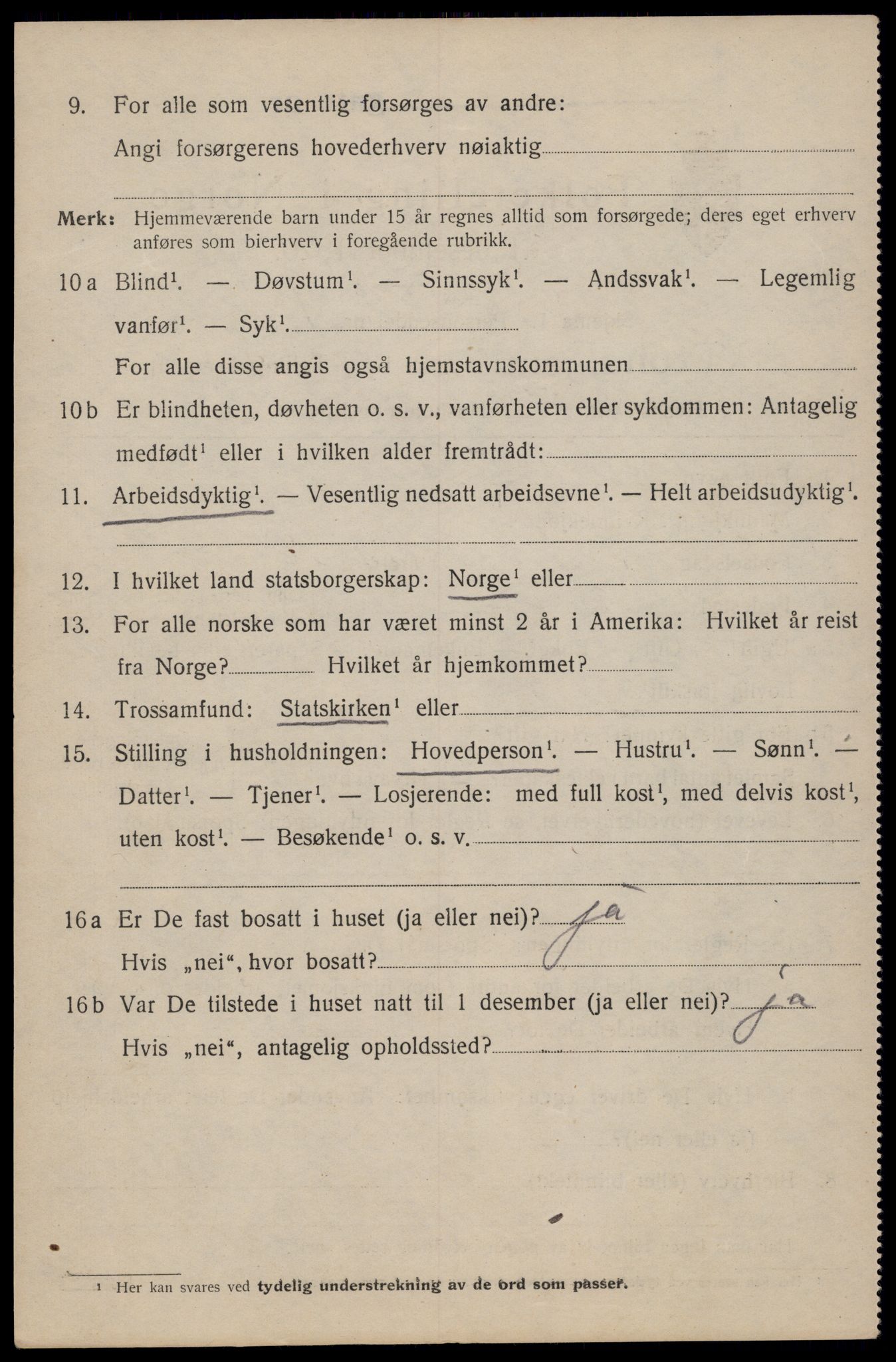 SAT, 1920 census for Trondheim, 1920, p. 32931