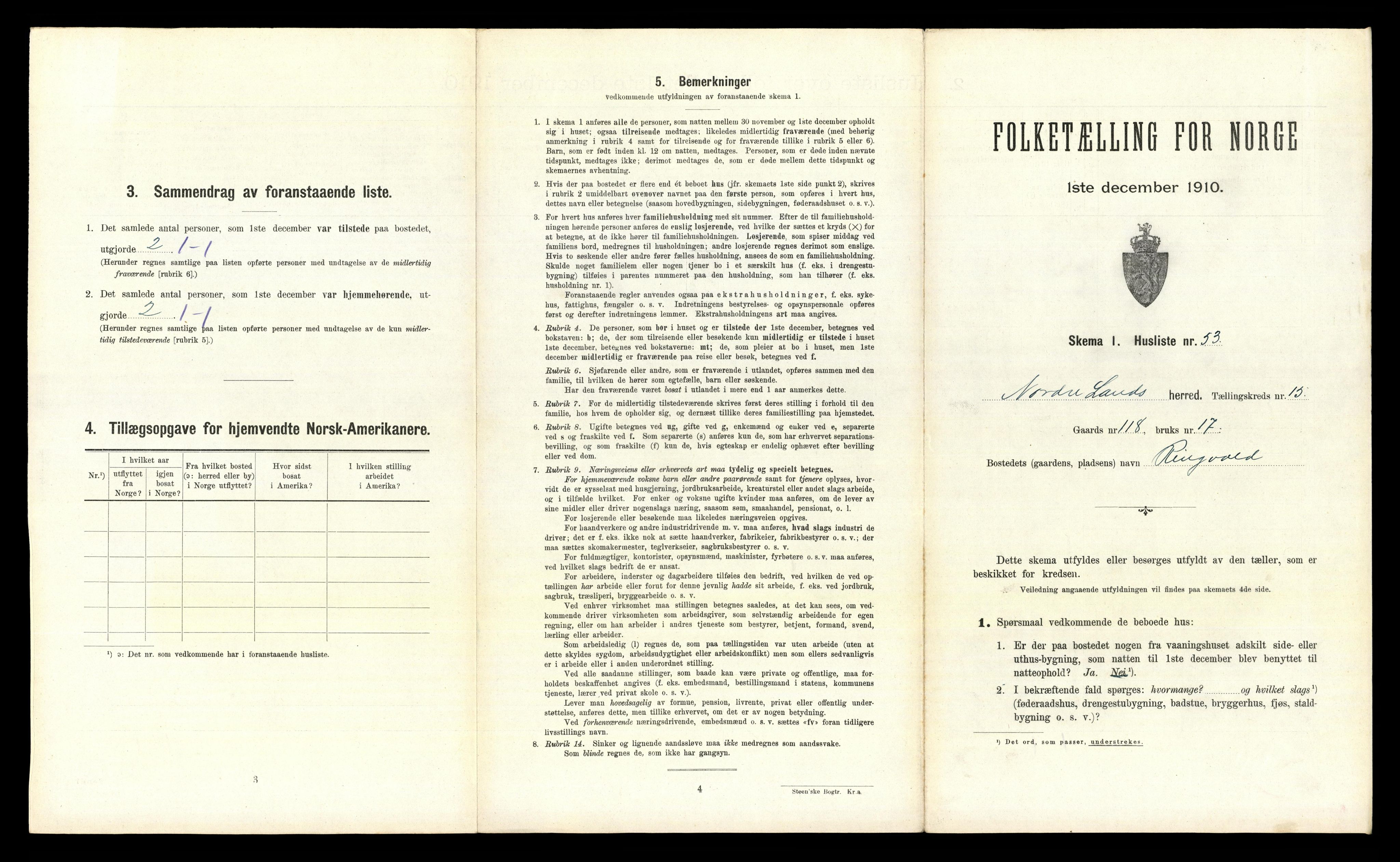 RA, 1910 census for Nordre Land, 1910, p. 1739