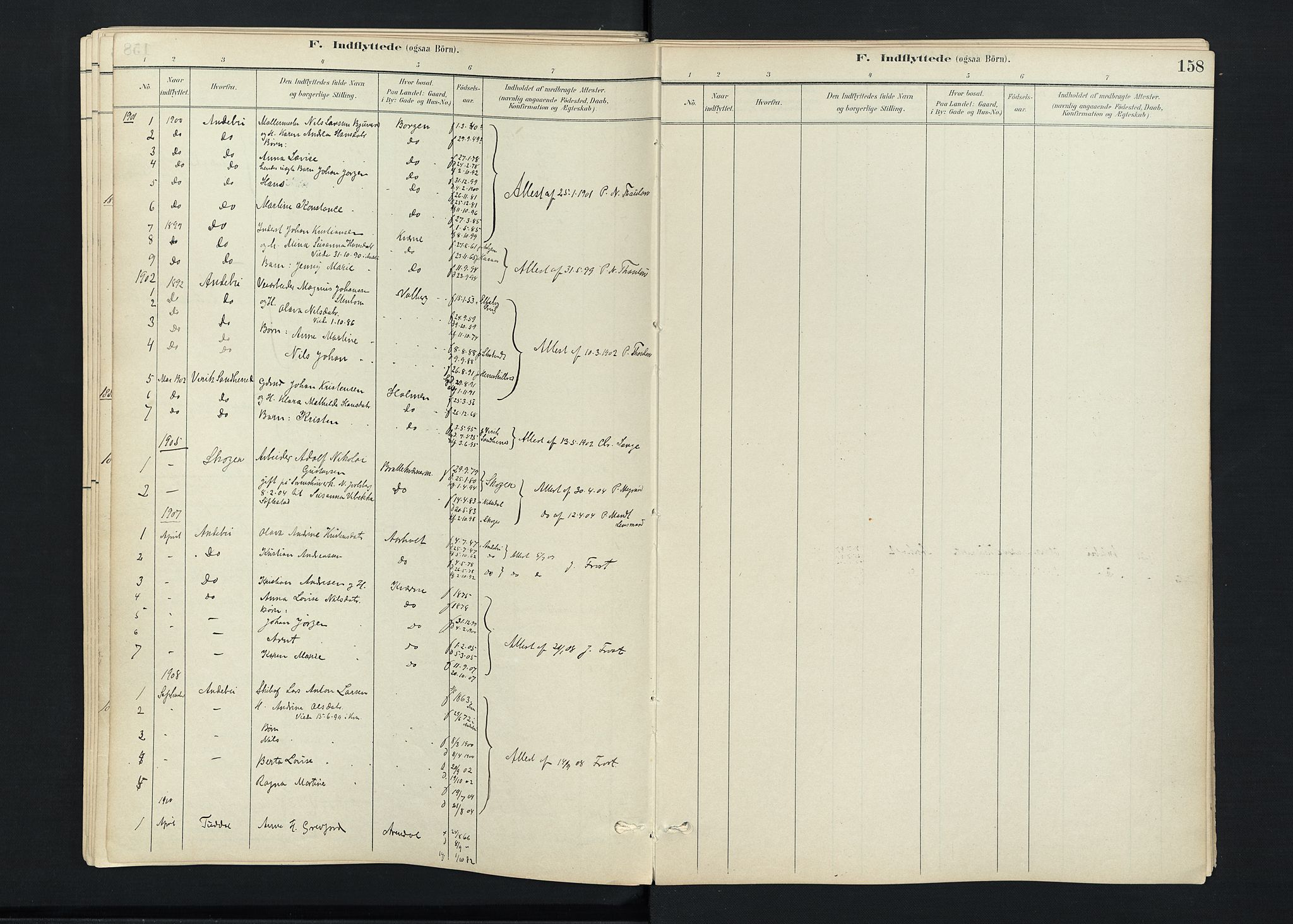 Stokke kirkebøker, SAKO/A-320/F/Fc/L0001: Parish register (official) no. III 1, 1884-1910, p. 158