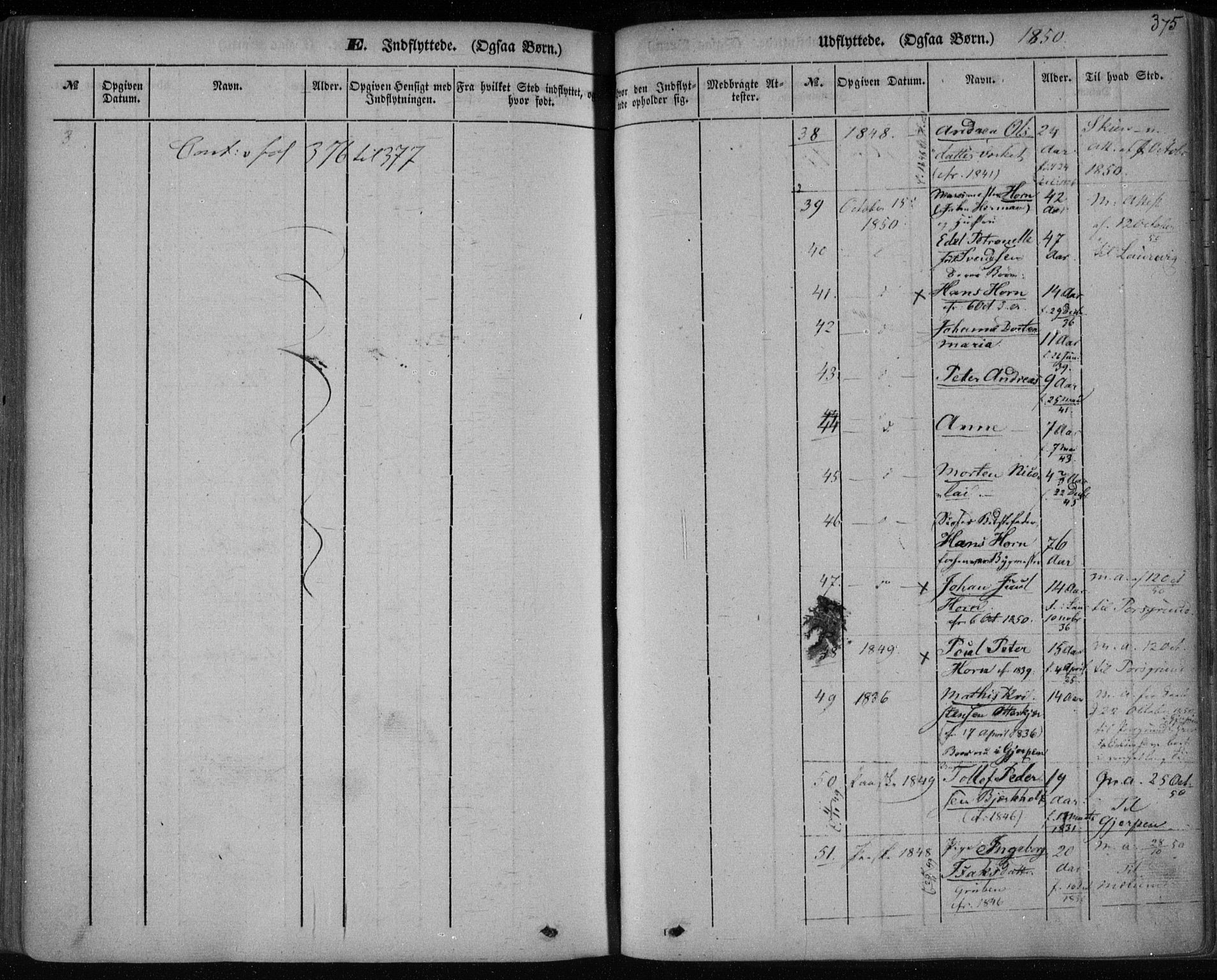 Holla kirkebøker, SAKO/A-272/F/Fa/L0005: Parish register (official) no. 5, 1849-1860, p. 375