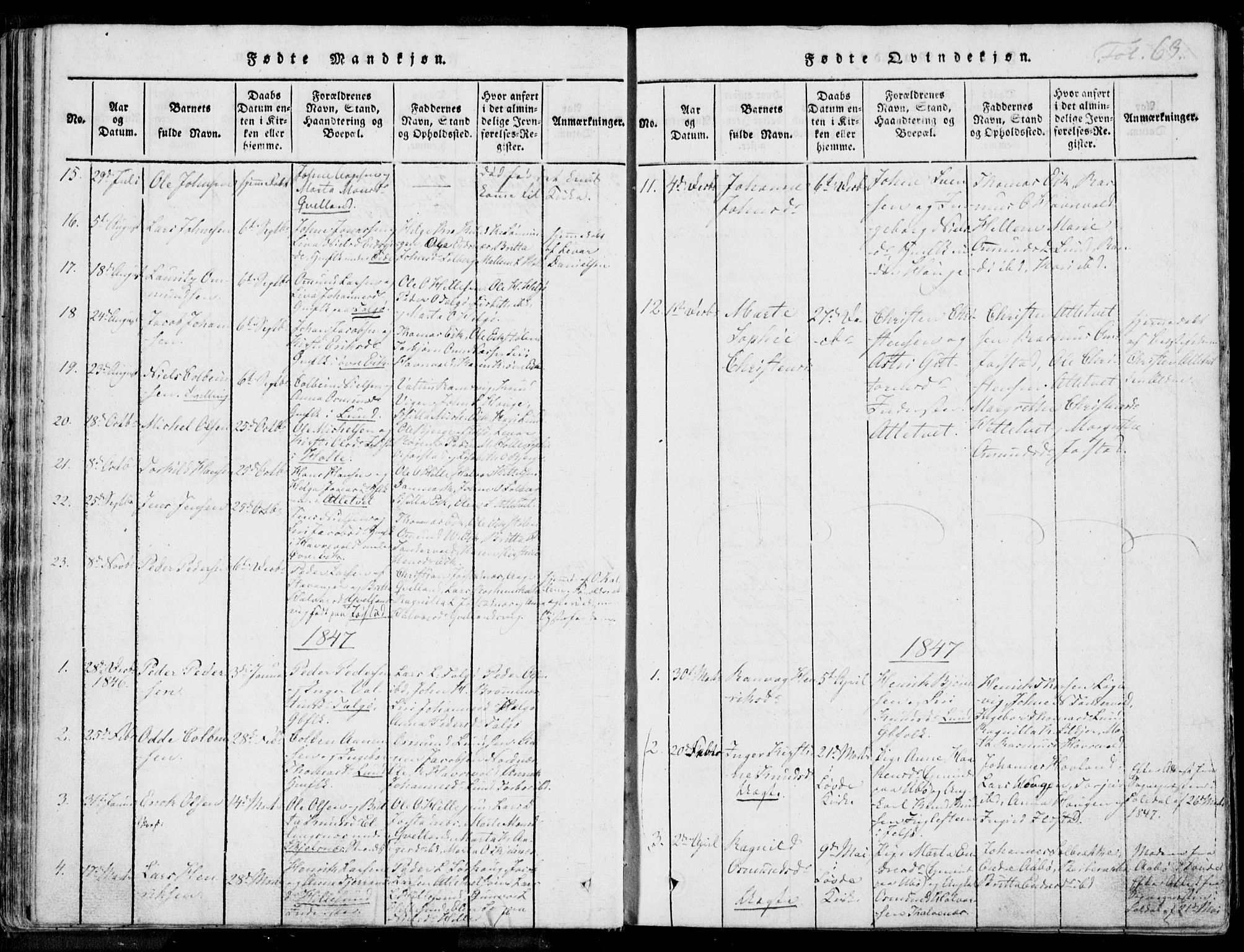 Nedstrand sokneprestkontor, AV/SAST-A-101841/01/IV: Parish register (official) no. A 7, 1816-1870, p. 63