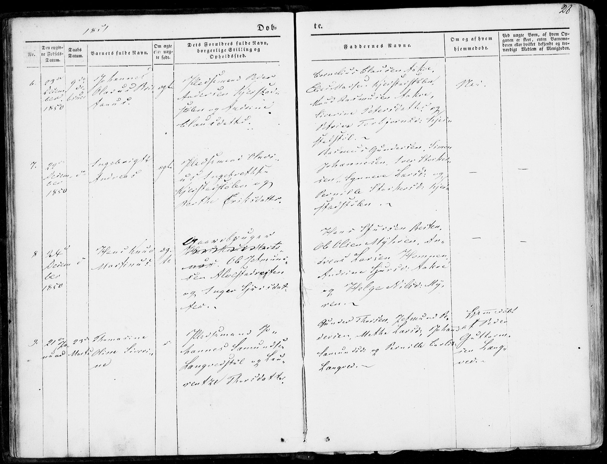 Ministerialprotokoller, klokkerbøker og fødselsregistre - Møre og Romsdal, SAT/A-1454/536/L0497: Parish register (official) no. 536A06, 1845-1865, p. 28