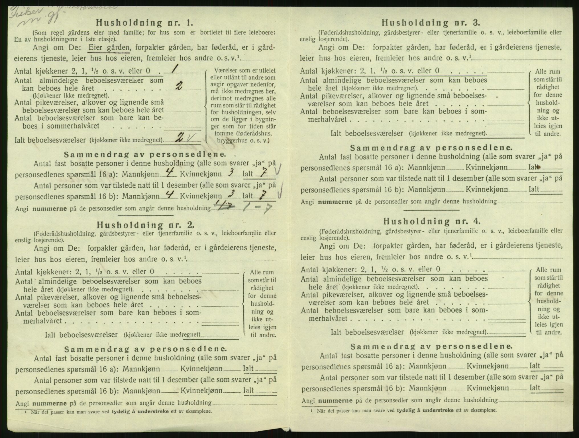 SAT, 1920 census for Velfjord, 1920, p. 38